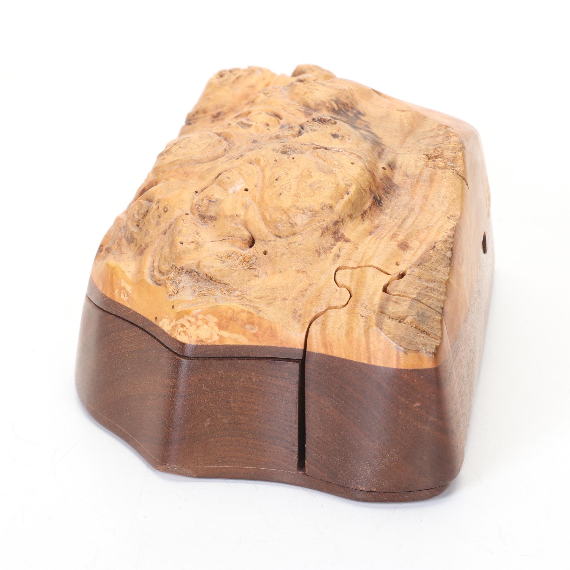 John Pollock Burl Wood Puzzle Box