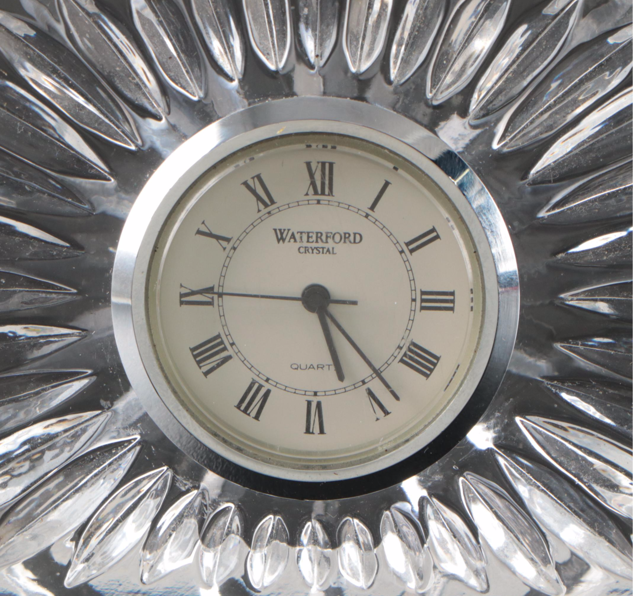 Waterford Crystal Oval Quartz Desk Clock