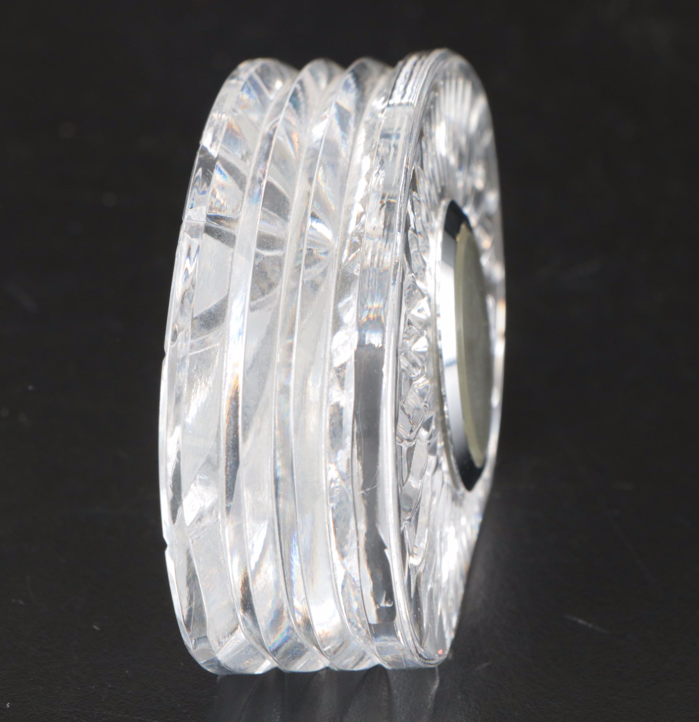 Waterford Crystal Oval Quartz Desk Clock