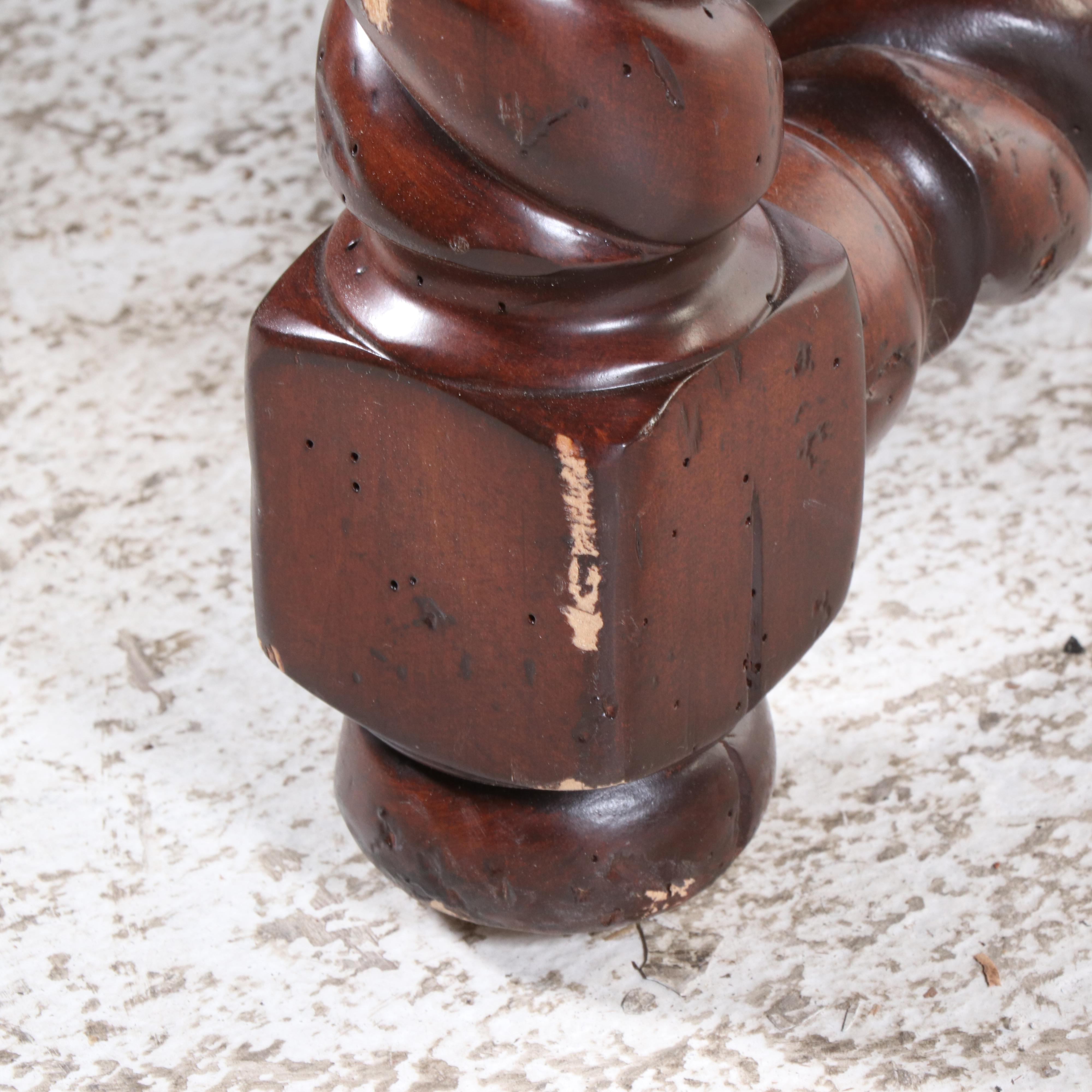 Woodland Furniture Baroque Style Wood Dining Table and Six Upholstered Chairs