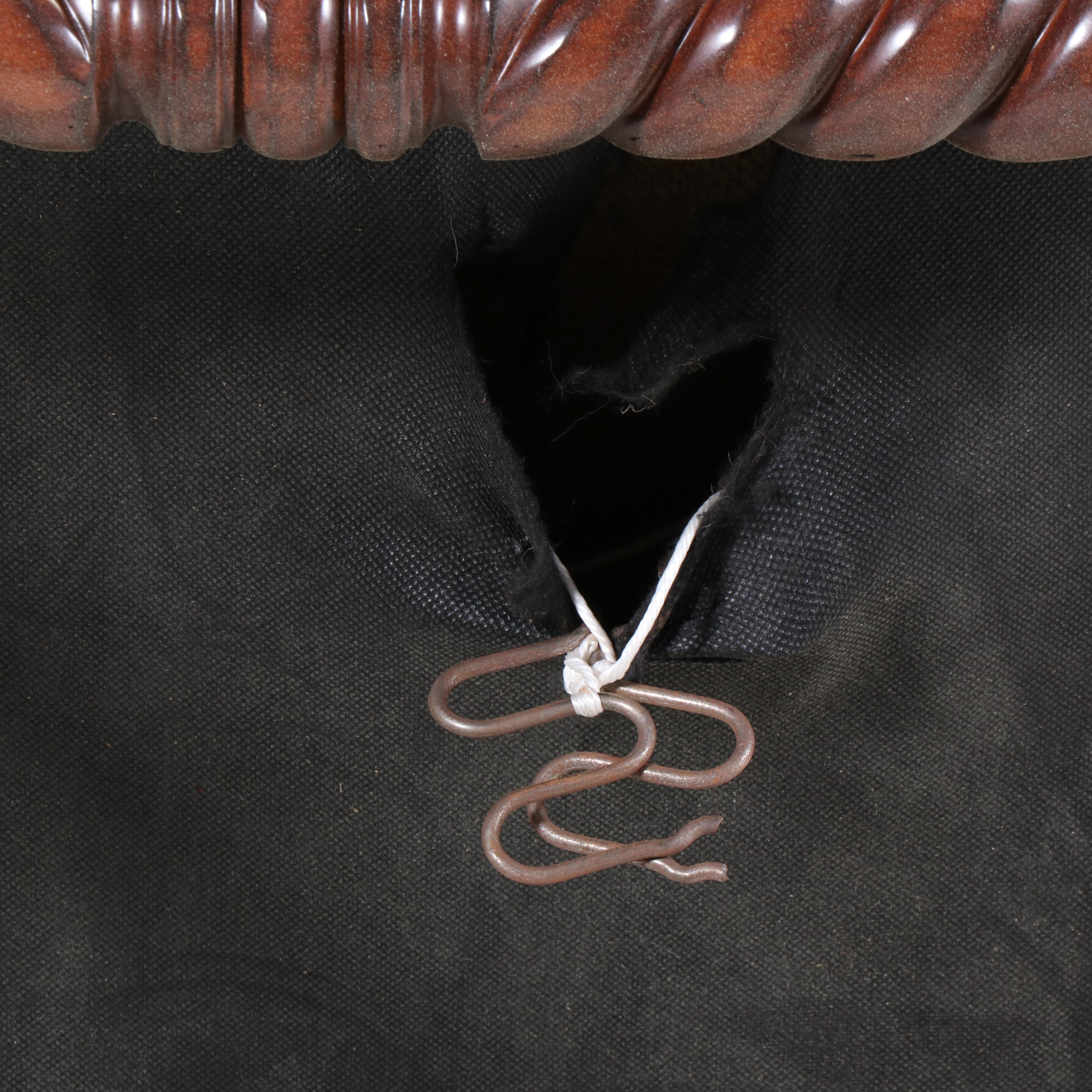 Woodland Furniture Baroque Style Wood Dining Table and Six Upholstered Chairs