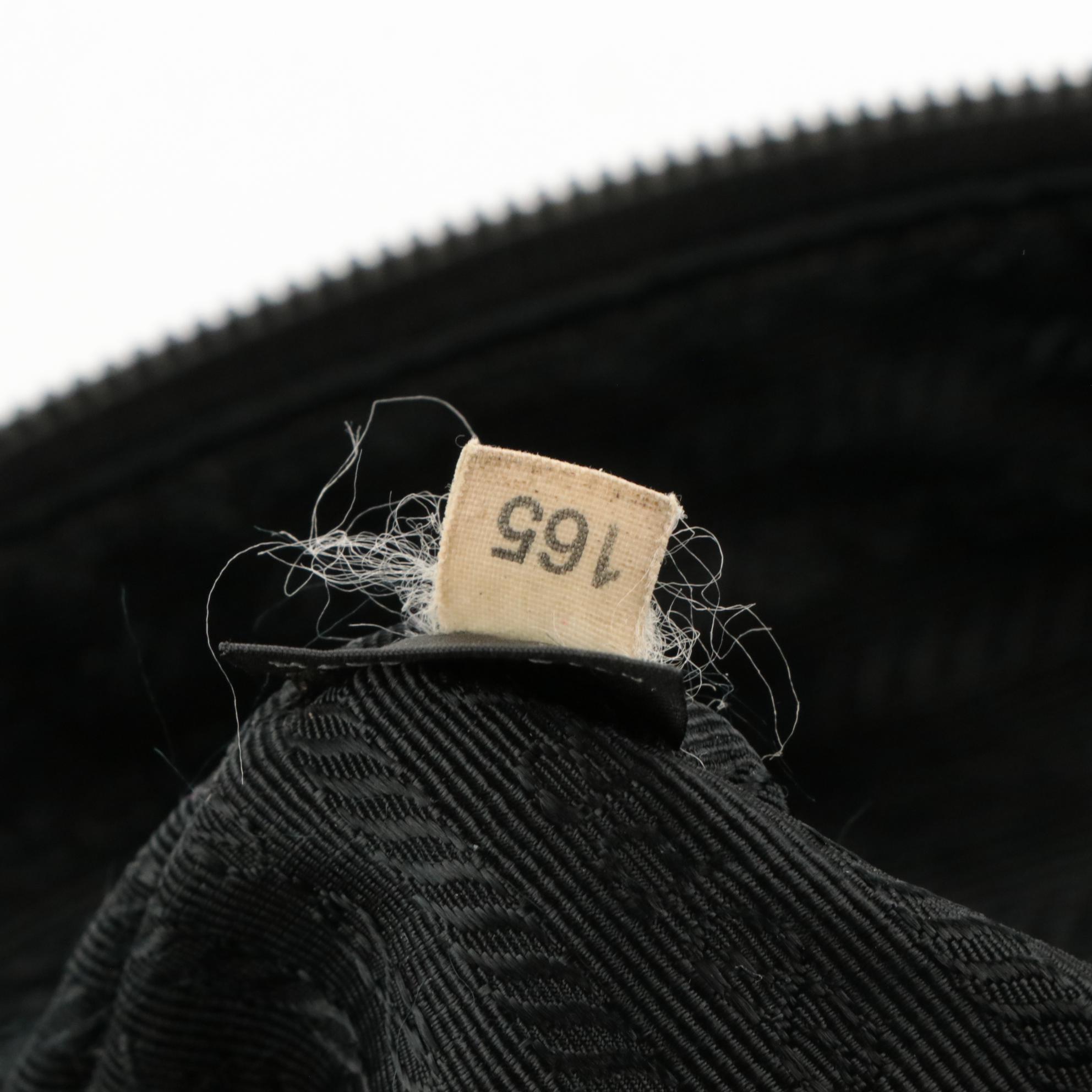 Prada Black Tessuto Nylon Crossbody Bag with Leather Trim