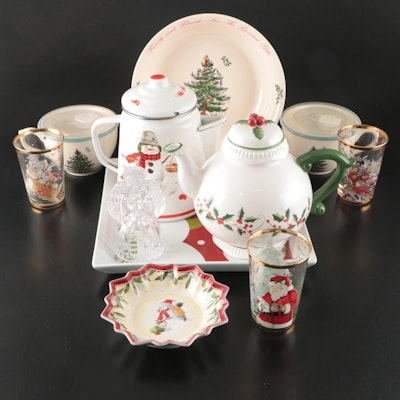 Spode and Other Ceramic, Enamel and Glass Christmas Tableware