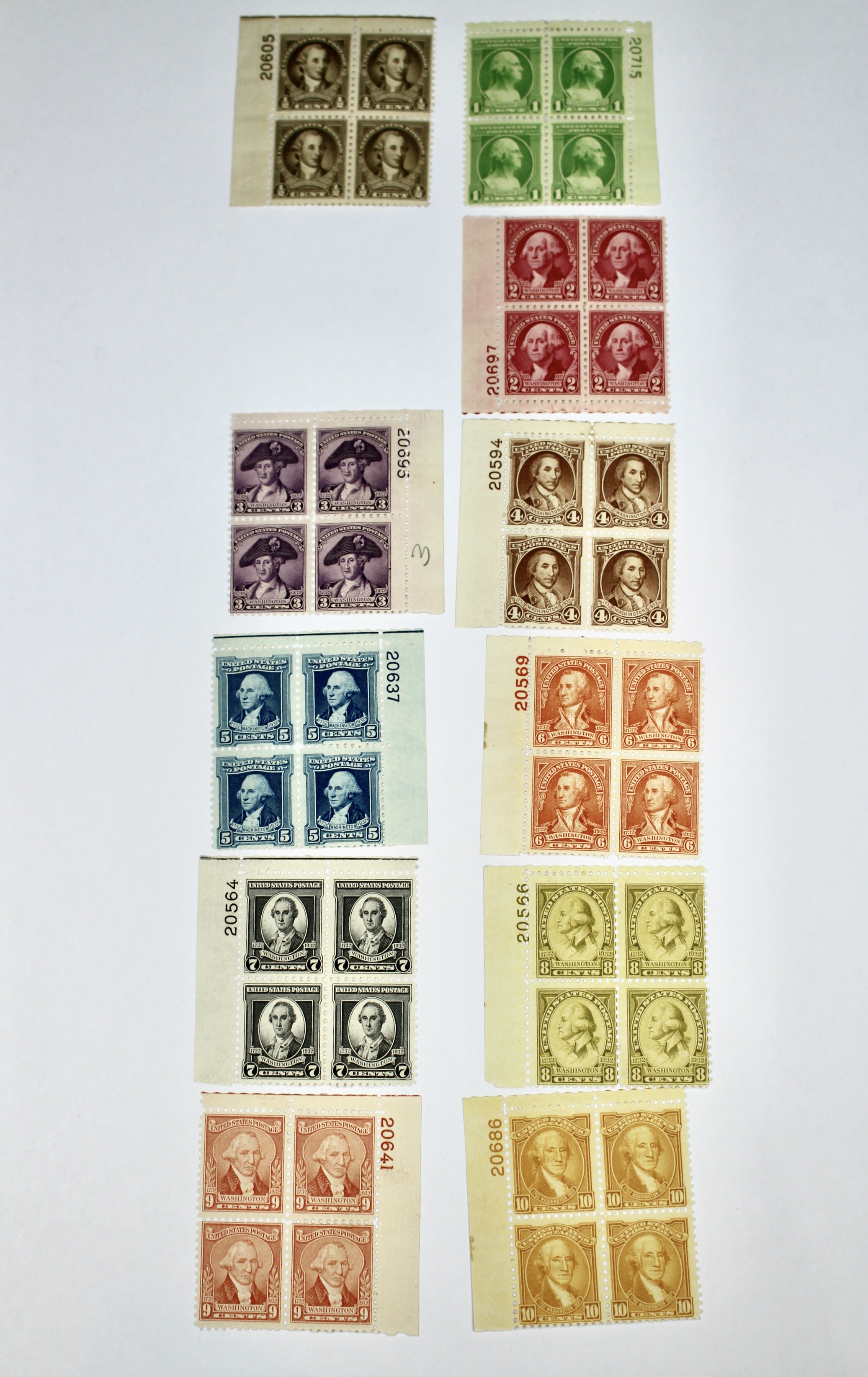 U.S. Postage Stamp Plate Block Collection, 1932