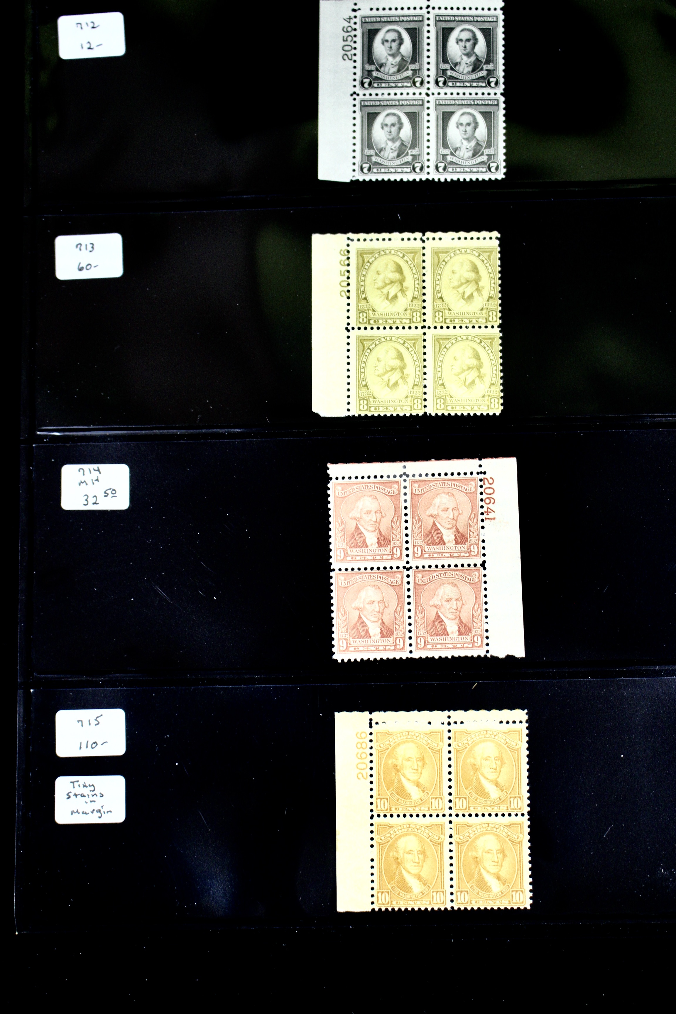 U.S. Postage Stamp Plate Block Collection, 1932