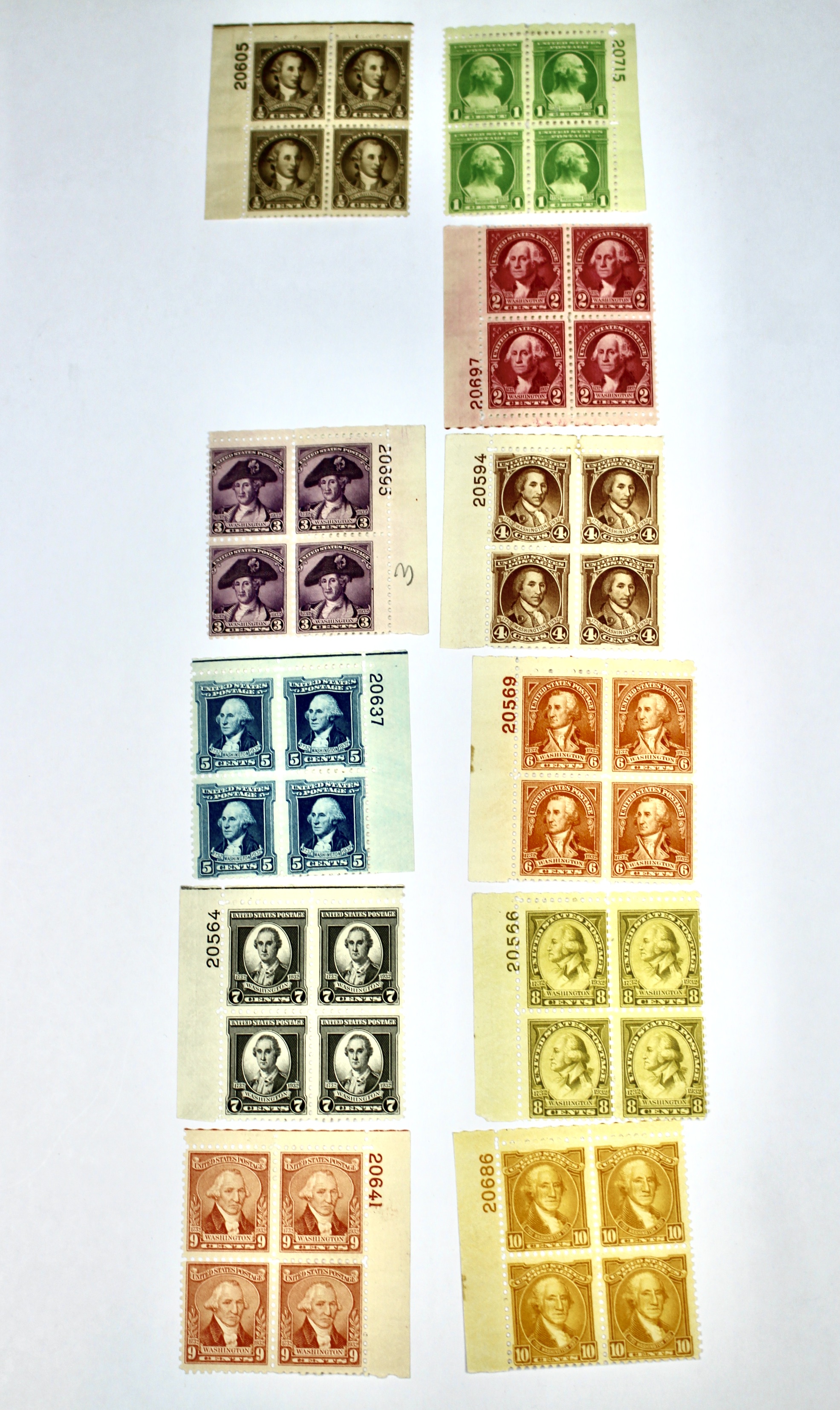 U.S. Postage Stamp Plate Block Collection, 1932