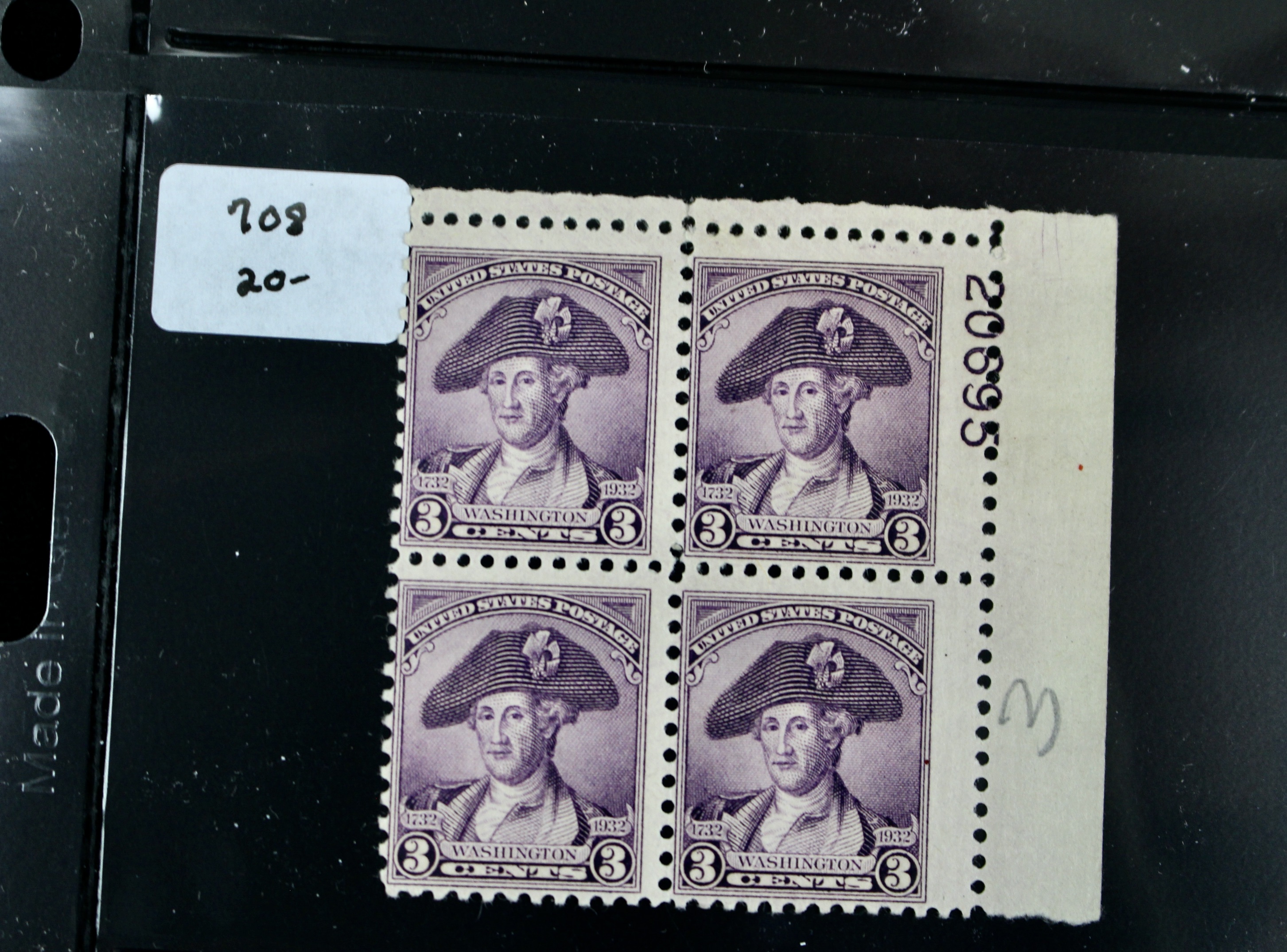 U.S. Postage Stamp Plate Block Collection, 1932