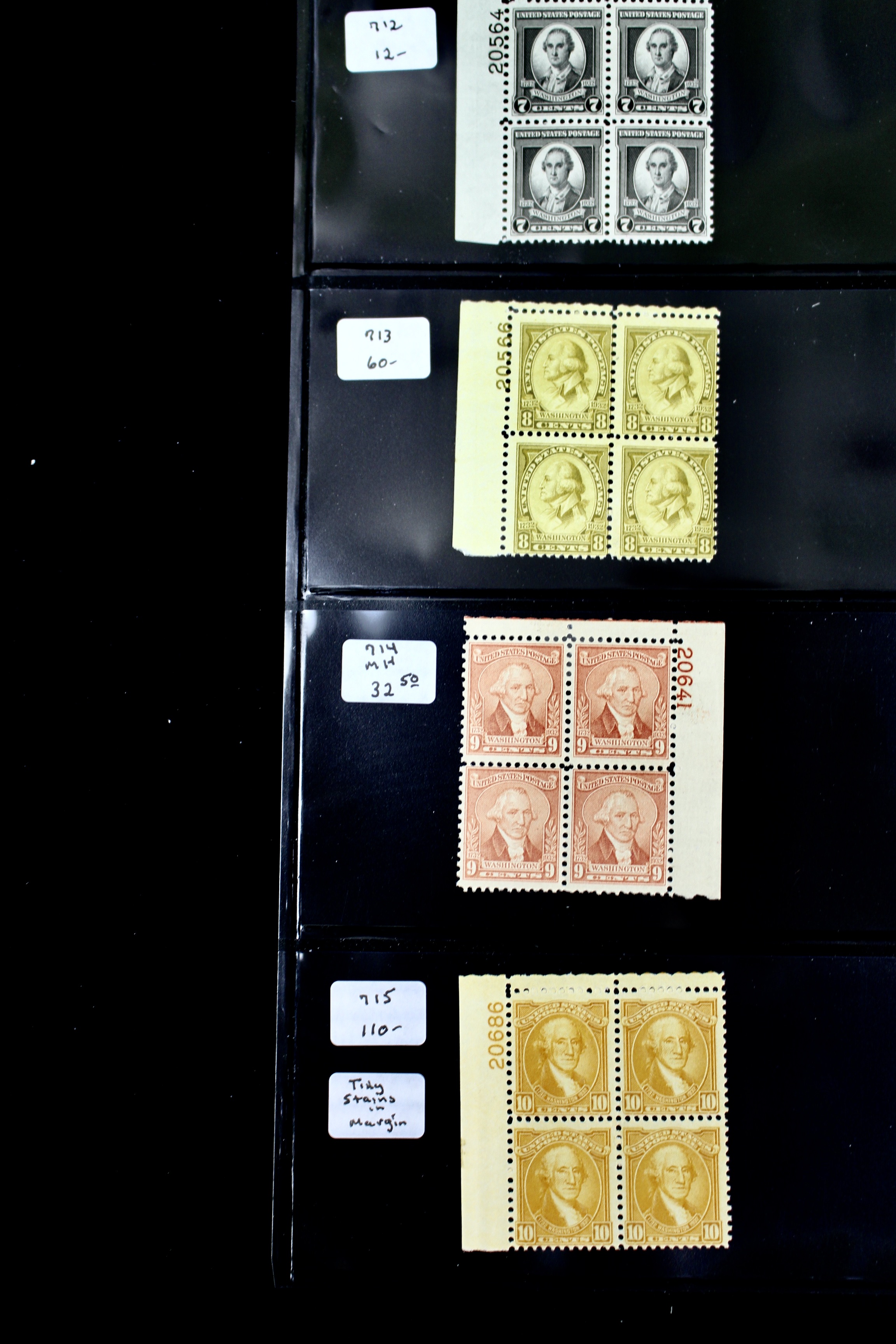 U.S. Postage Stamp Plate Block Collection, 1932