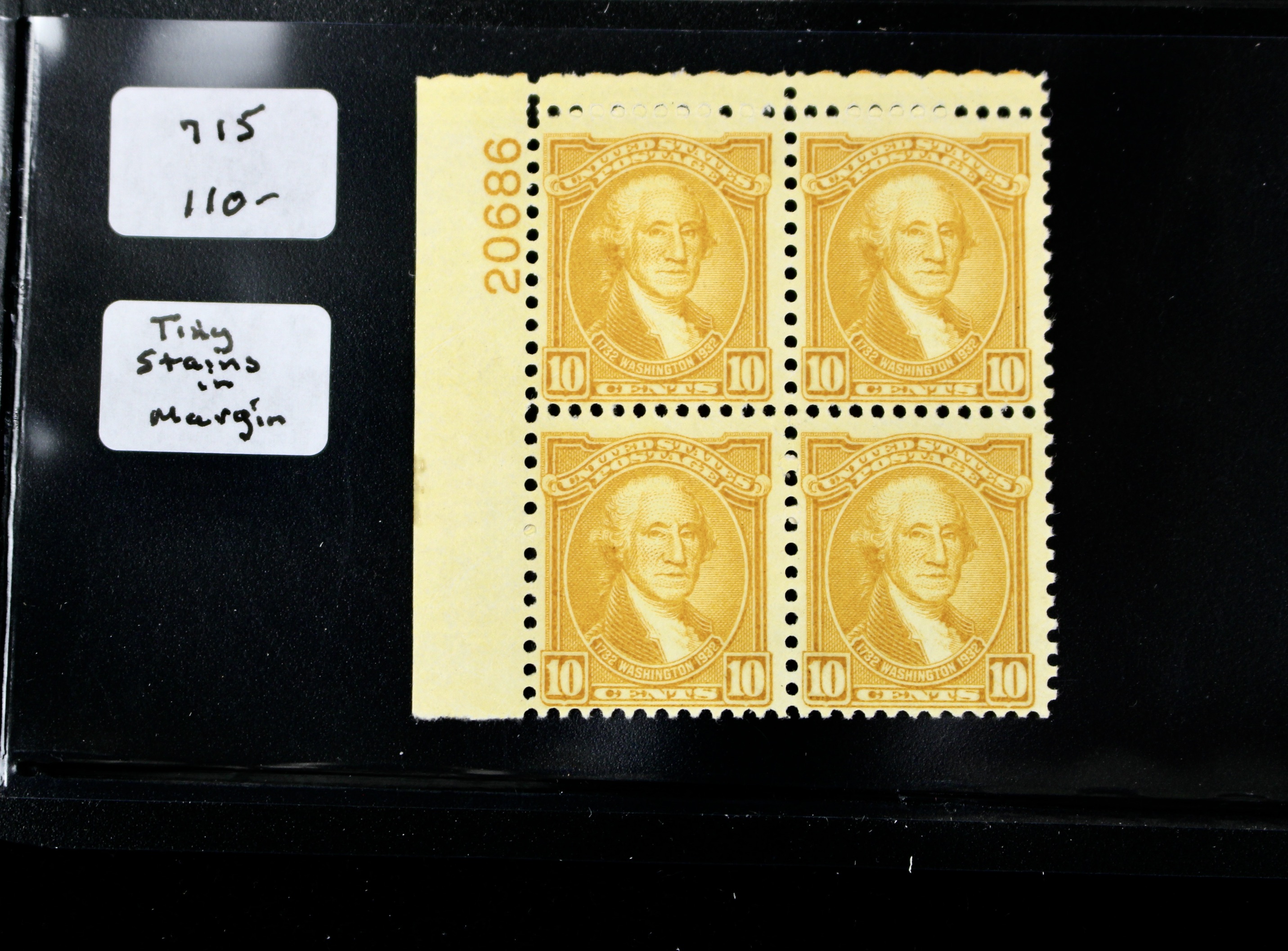 U.S. Postage Stamp Plate Block Collection, 1932