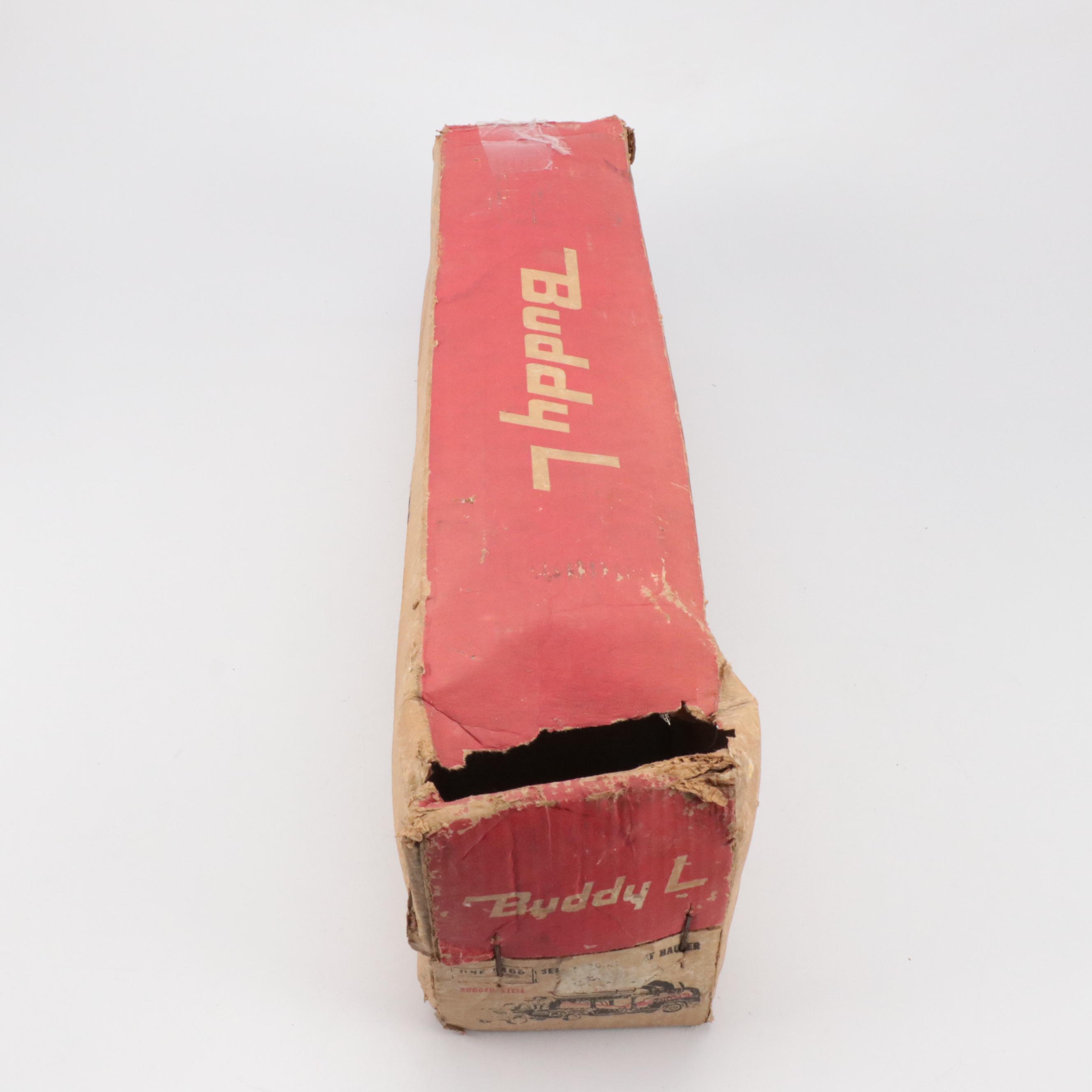 Buddy L "Self Loading Boat Hauler" Pressed Steel Toy Truck, Mid-20th Century