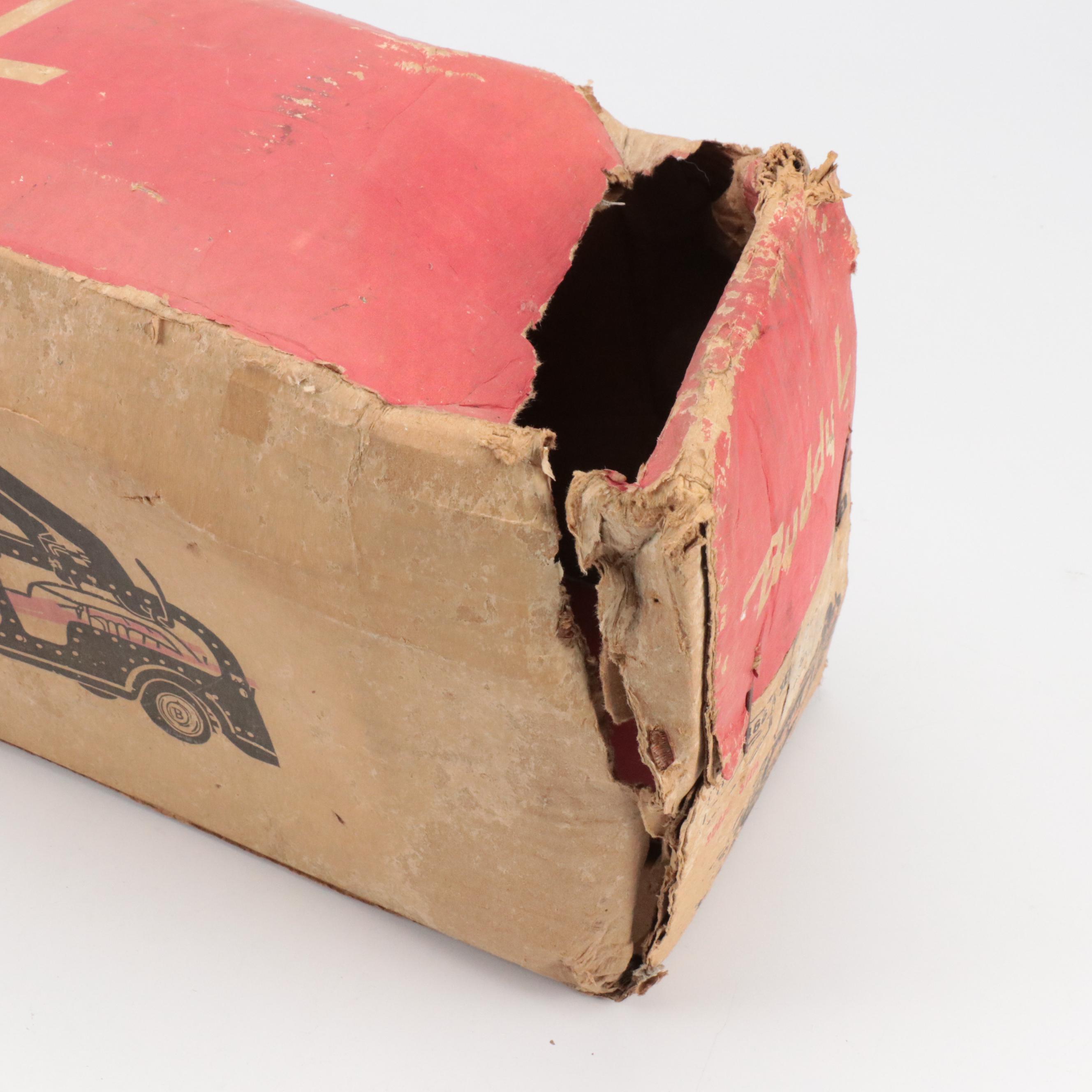 Buddy L "Self Loading Boat Hauler" Pressed Steel Toy Truck, Mid-20th Century