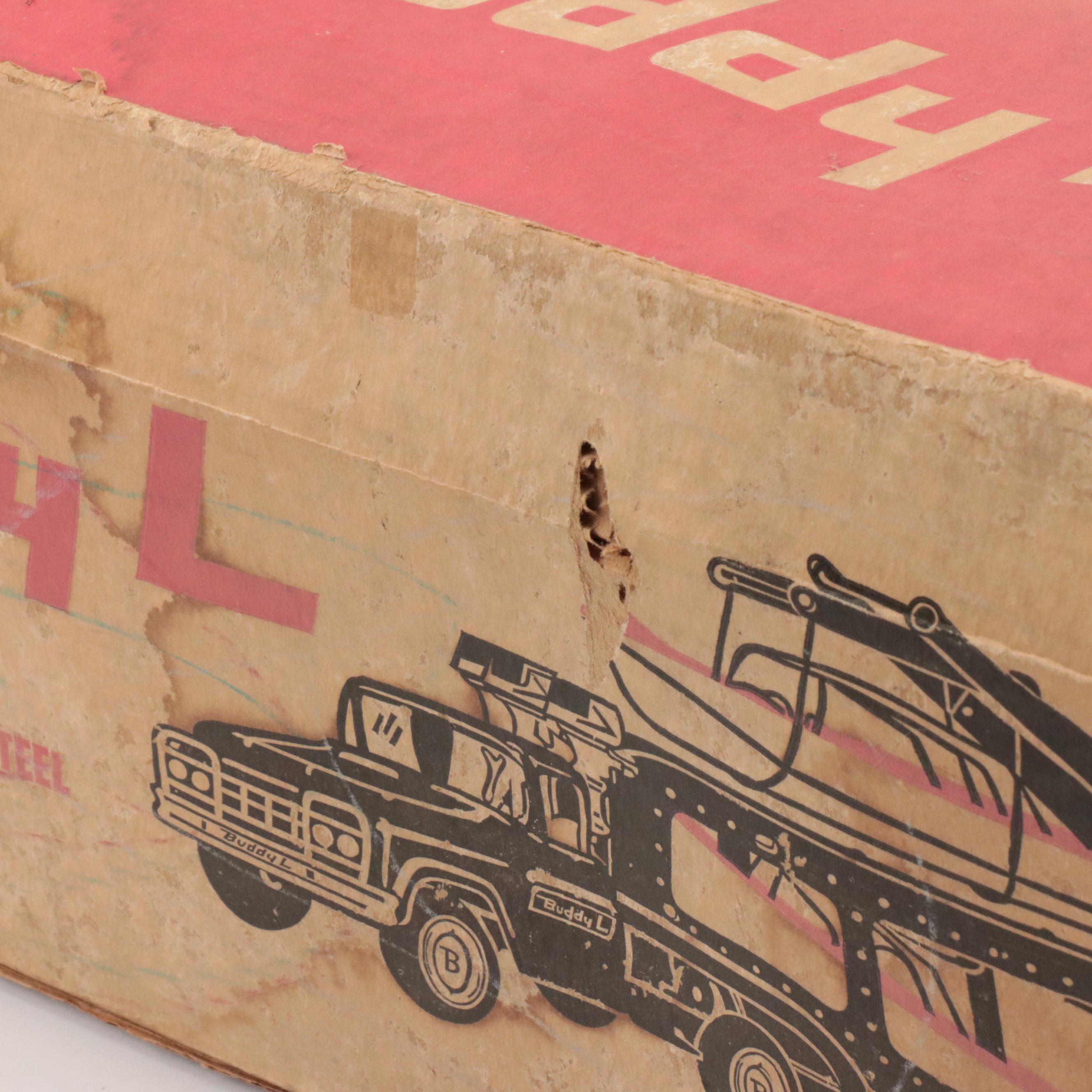 Buddy L "Self Loading Boat Hauler" Pressed Steel Toy Truck, Mid-20th Century