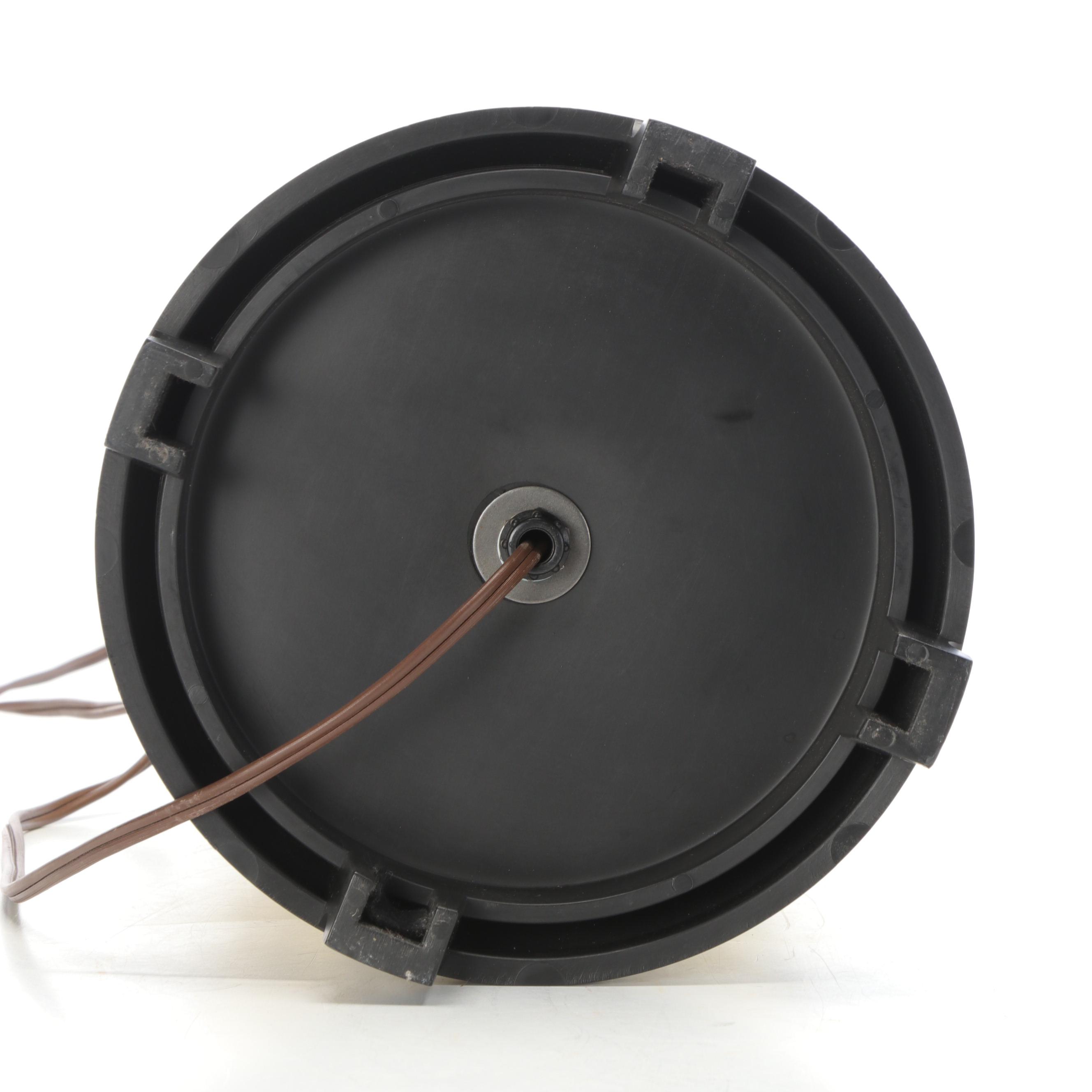 Embossed Brass Lamp with Peony Panel Motif and Square Trunk