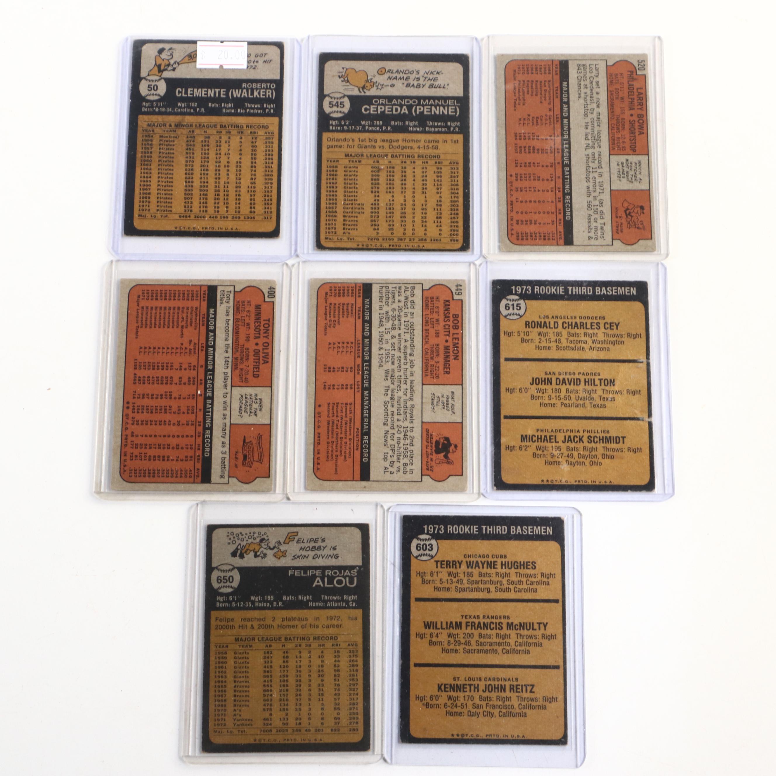 1972–1973 Topps Baseball Cards Featuring Mike Schmidt Rookie and More