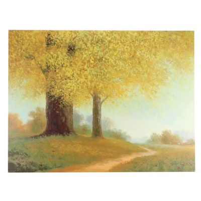 Giclée on Canvas of Autumnal Forest Landscape