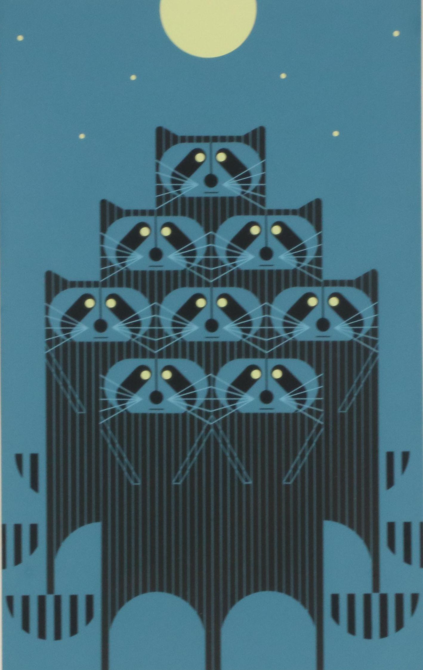 Charley Harper Serigraph "Raccpack," 1975