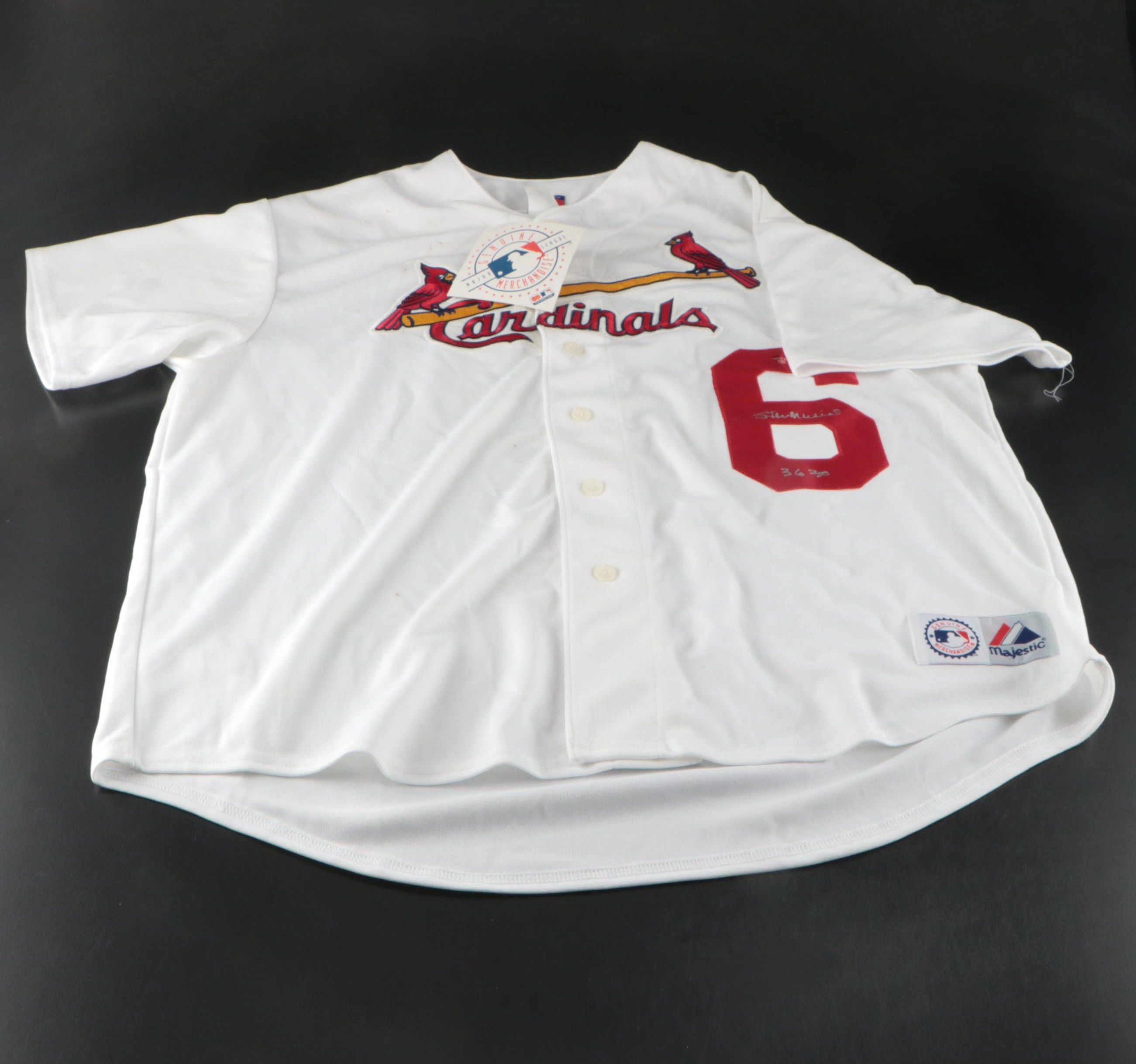 Stan Musial Signed St. Louis Cardinals Majestic Baseball Jersey