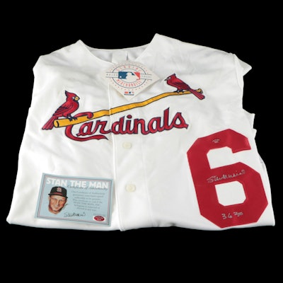 Stan Musial Signed St. Louis Cardinals Majestic Baseball Jersey