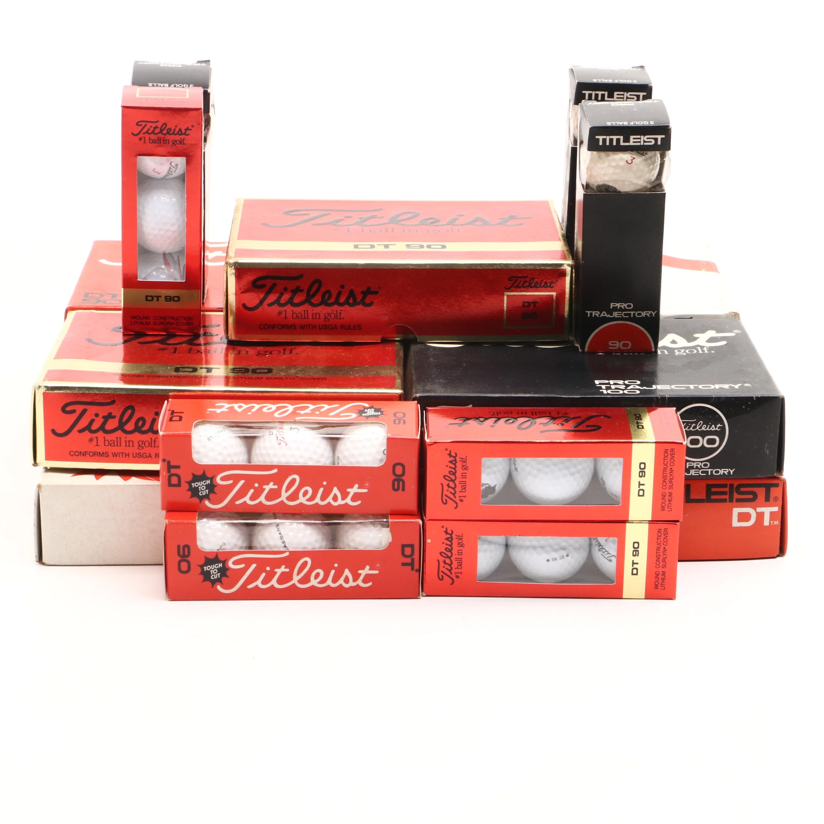 Titleist "Pro-Trajectory" and "Acushnet" Golf Balls with More