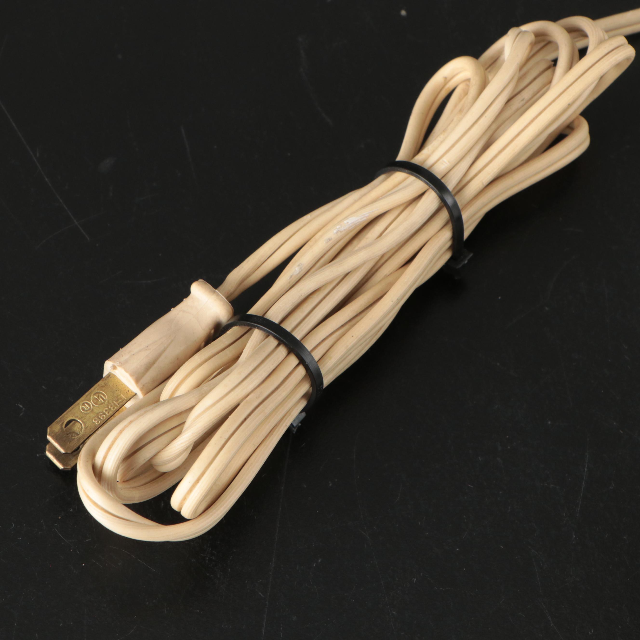 Fenton Opalescent Hand-Painted Trellis Diamond Optic Student Lamp, Mid-20th C.