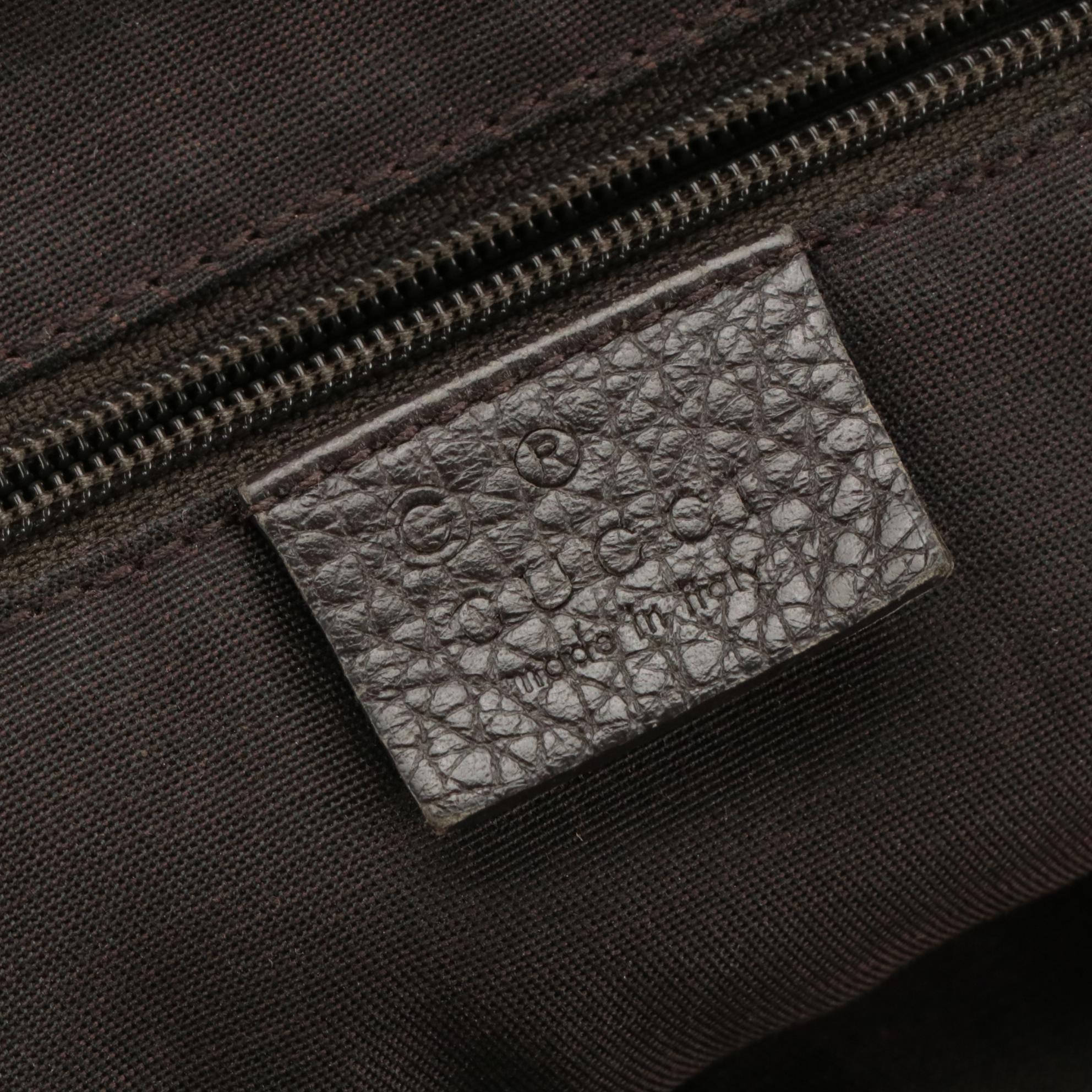 Gucci  Large Princy Tote in GG Crystal Canvas and Brown Leather