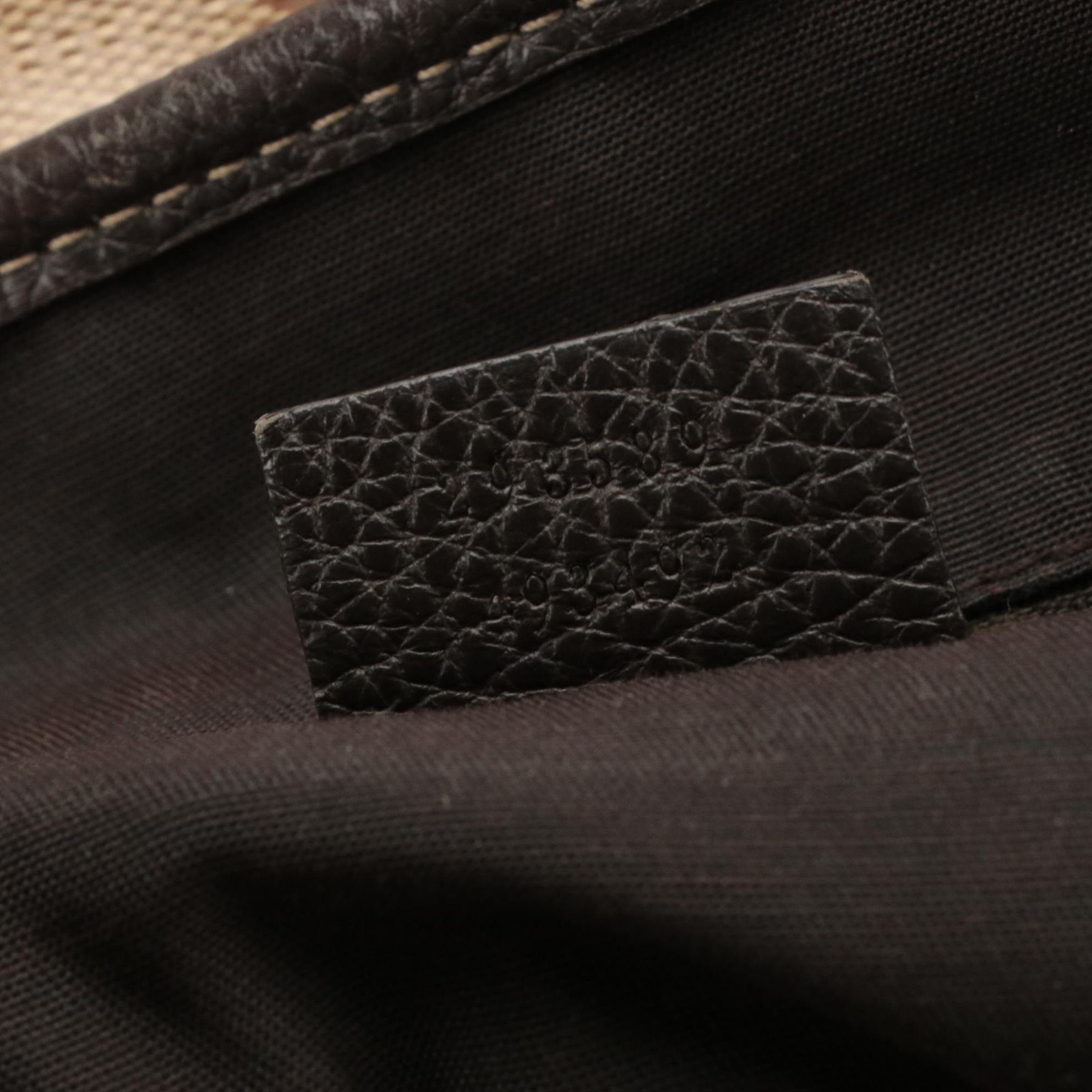 Gucci  Large Princy Tote in GG Crystal Canvas and Brown Leather