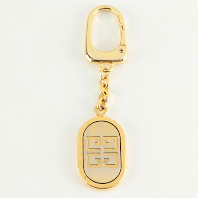 Givenchy Gold Tone Key Ring/Bag Charm