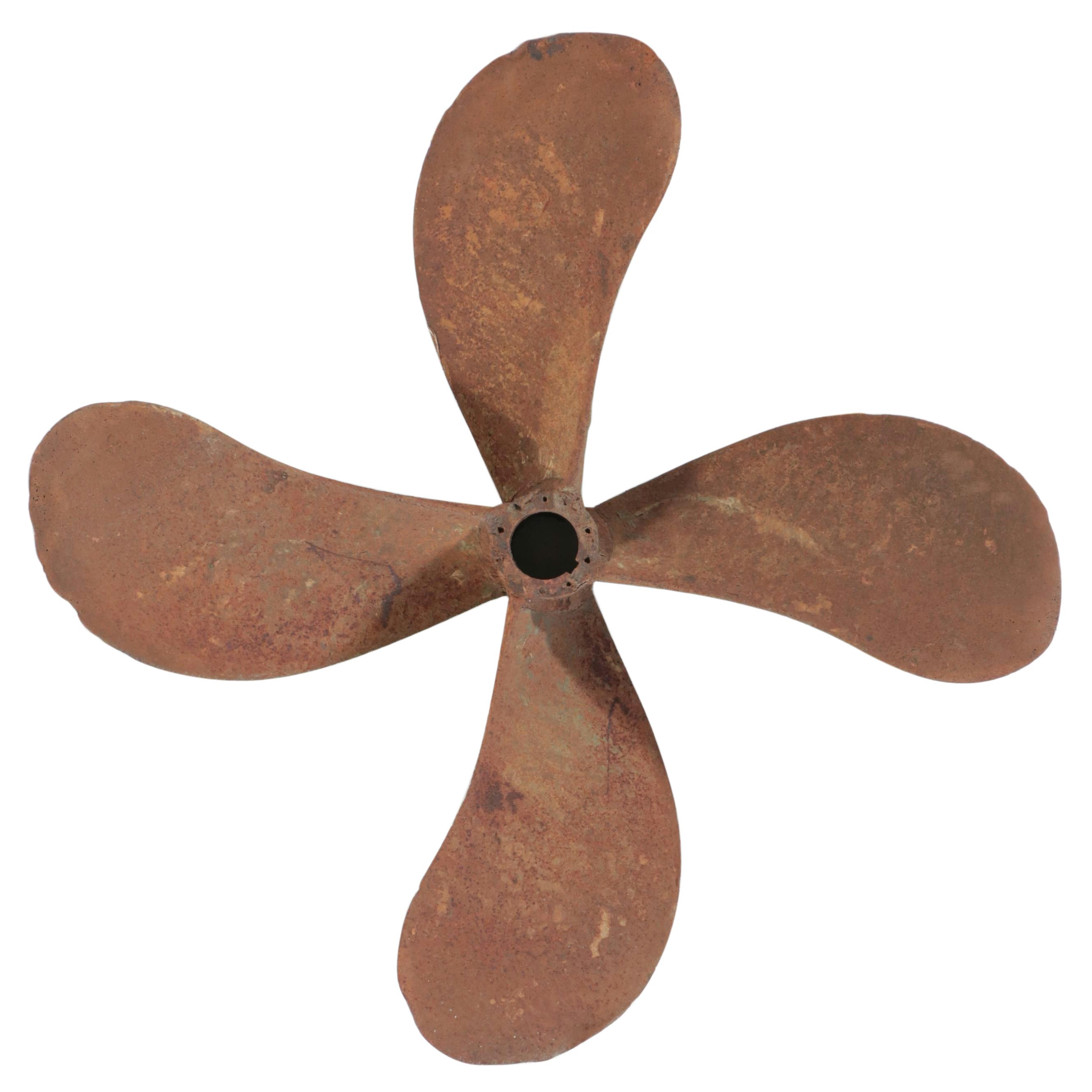 Large Cast Iron Four-Blade Boat Propeller