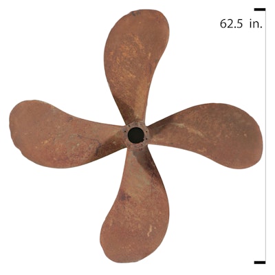 Large Cast Iron Four-Blade Boat Propeller