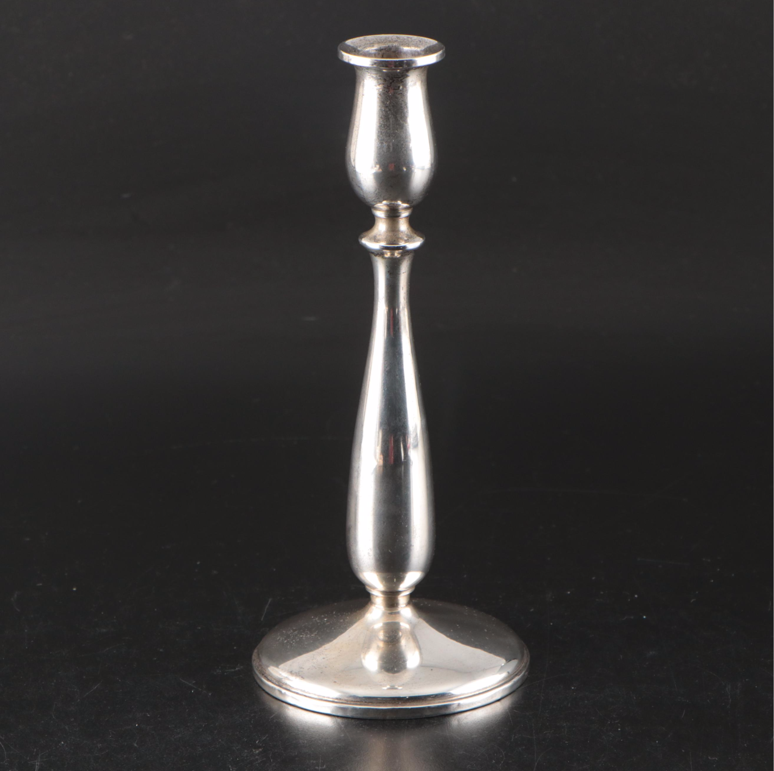 Cartier Sterling Silver Tulip Form Candlesticks