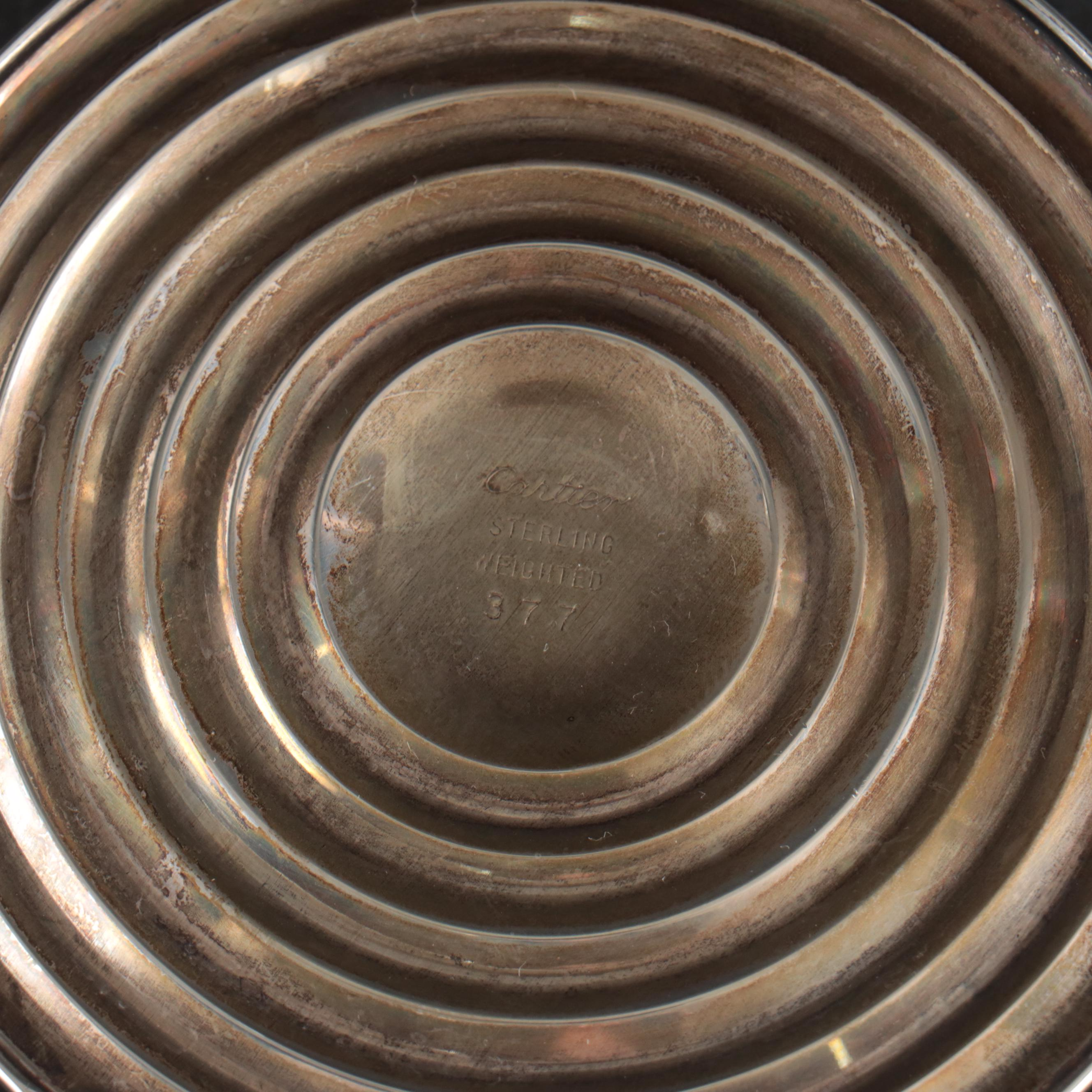 Cartier Sterling Silver Tulip Form Candlesticks