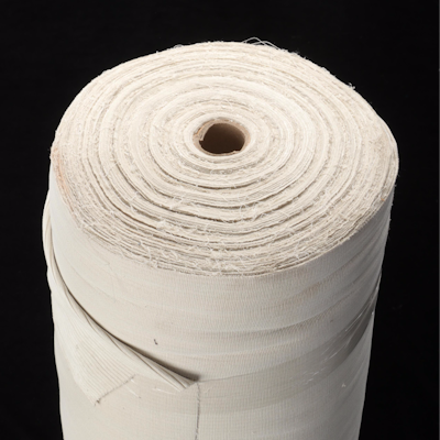 Partial Bolt of Channel Woven Ivory Upholstery Fabric
