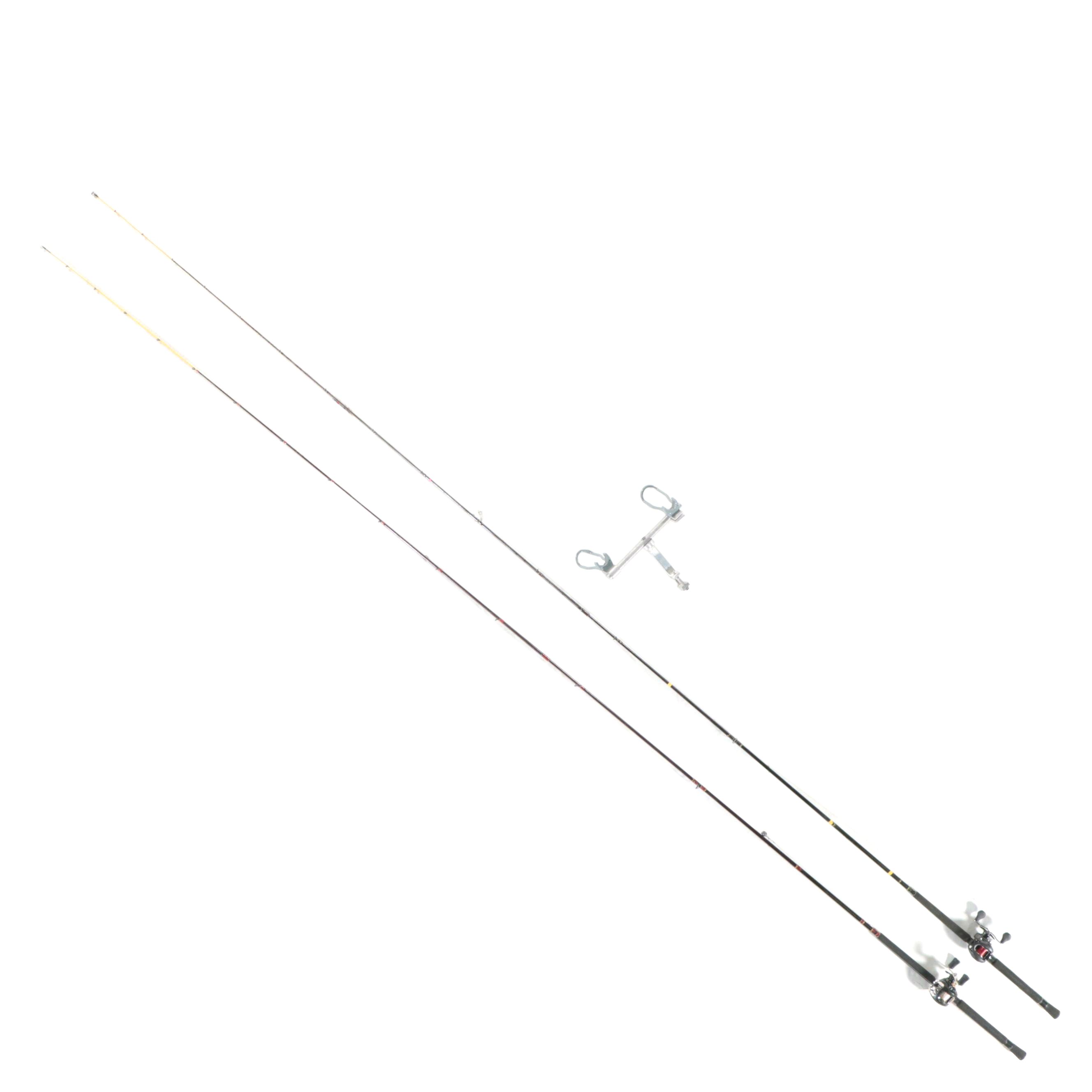 Lew's Wally Marshall 12 Foot Jigging Fishing Rods with Pole Holder