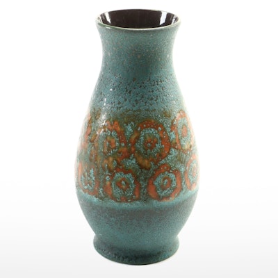 West German Mid Century Modern Art Pottery Vase, Mid to Late 20th Century