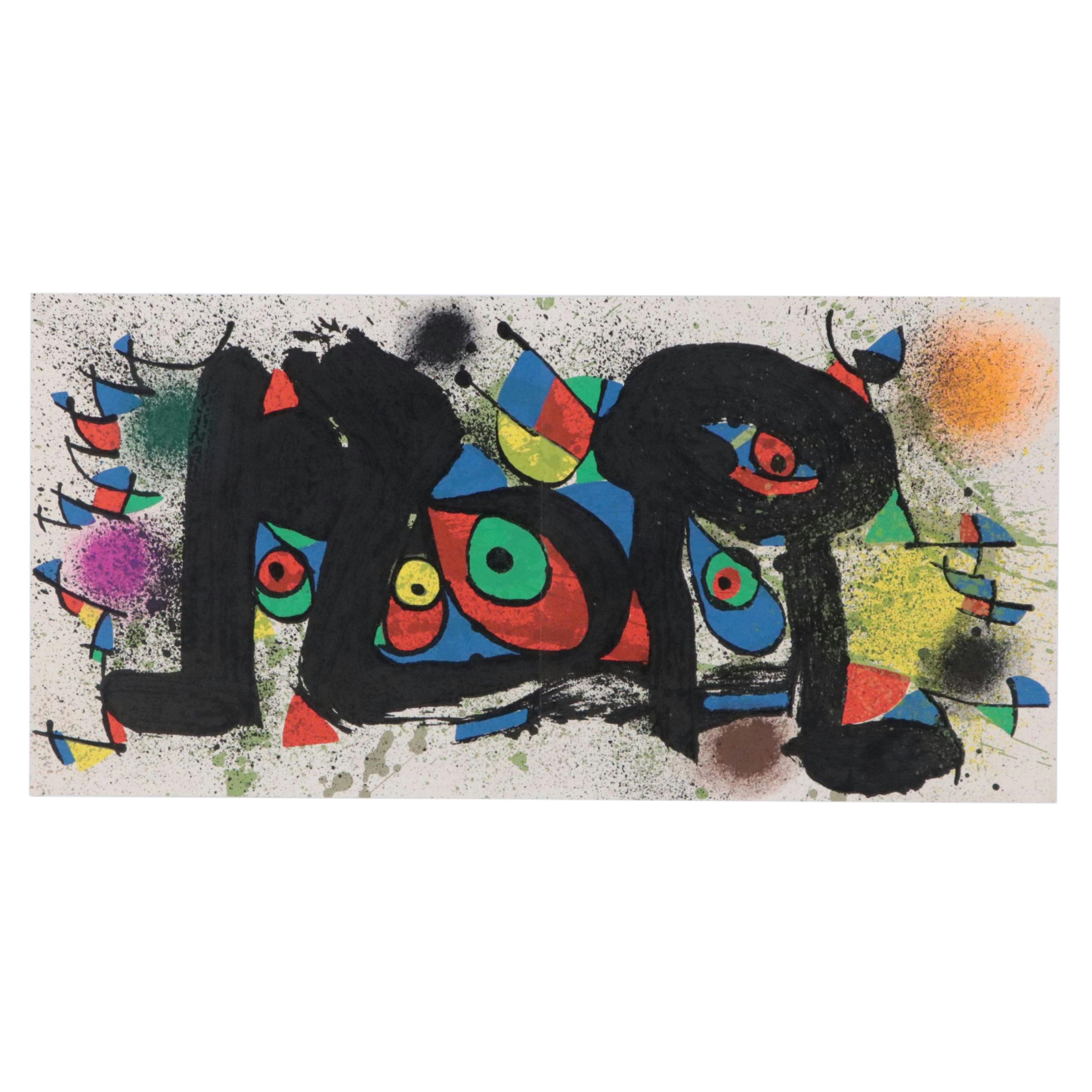 Joan Miro "Sculptures I" Lithograph, 1974