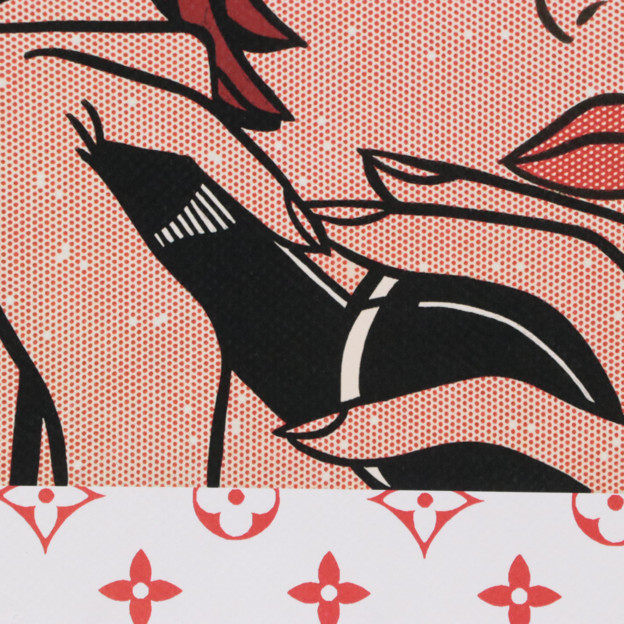 Death NYC Pop Art Graphic Print of Roy Lichtenstein x Louis Vuitton, 2023