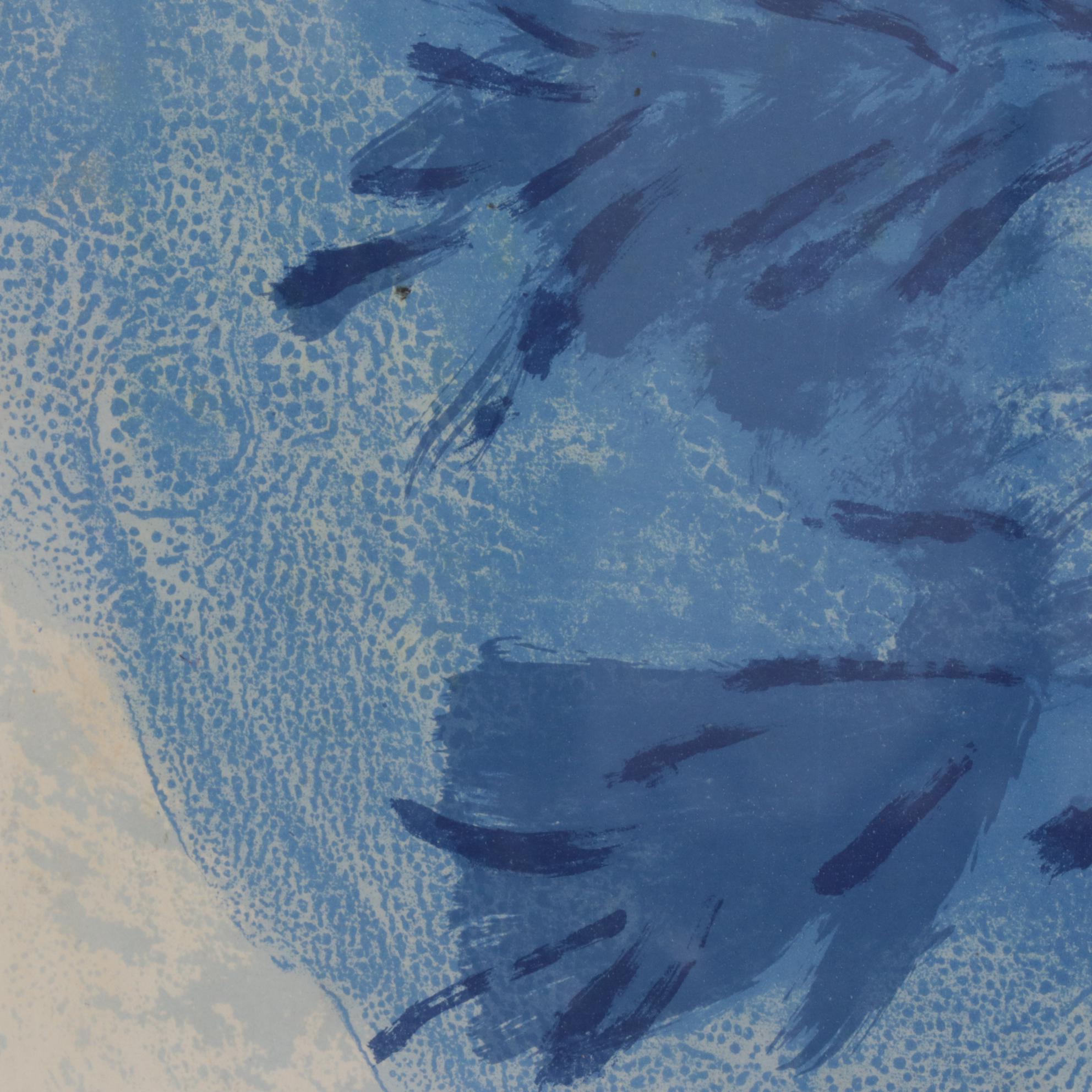 Marc Chagall Color Lithograph Cover From "Verve," 1956