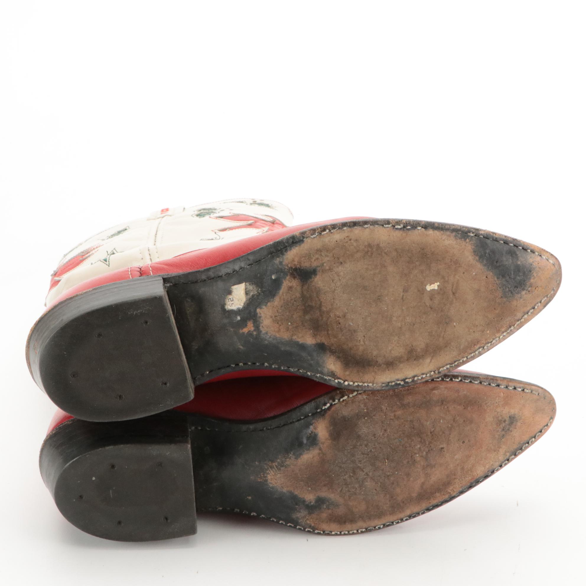 Acme 1995 Limited Edition Holiday Motif 1741 Western Boots