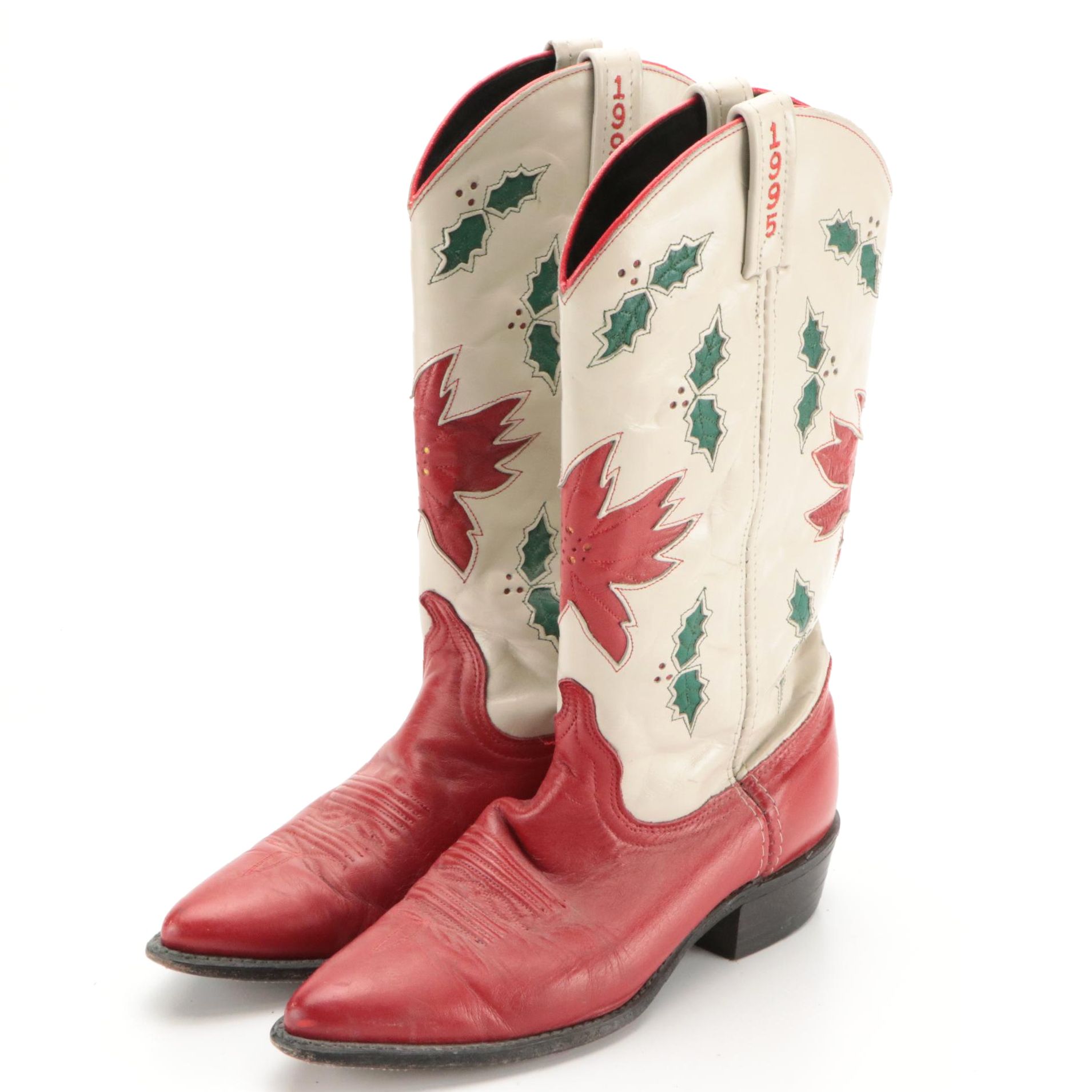 Acme 1995 Limited Edition Holiday Motif 1741 Western Boots