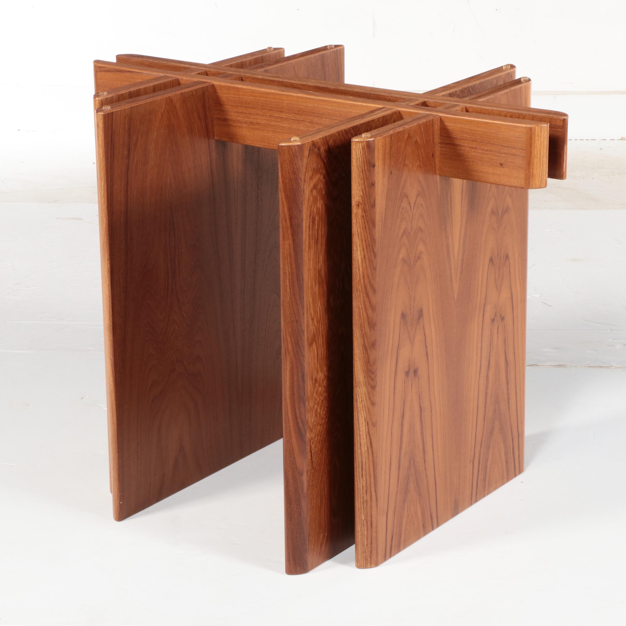 Trekanten Danish Modern Teak and Glass Dining Table from Furniture by Otmar