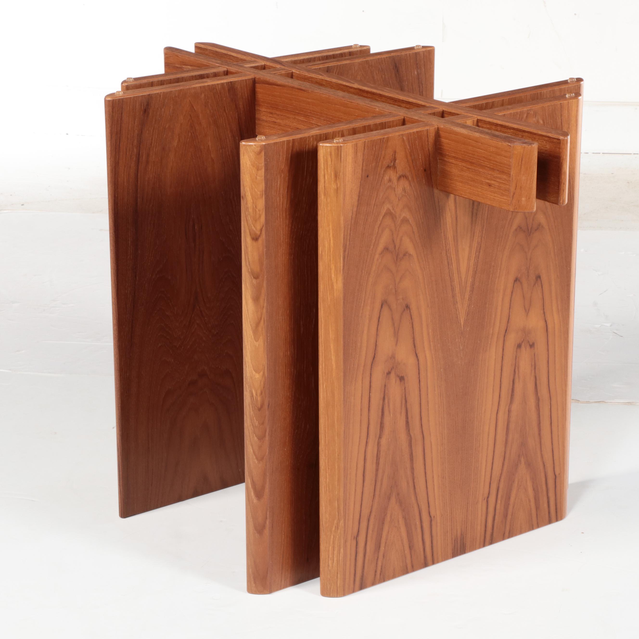 Trekanten Danish Modern Teak and Glass Dining Table from Furniture by Otmar