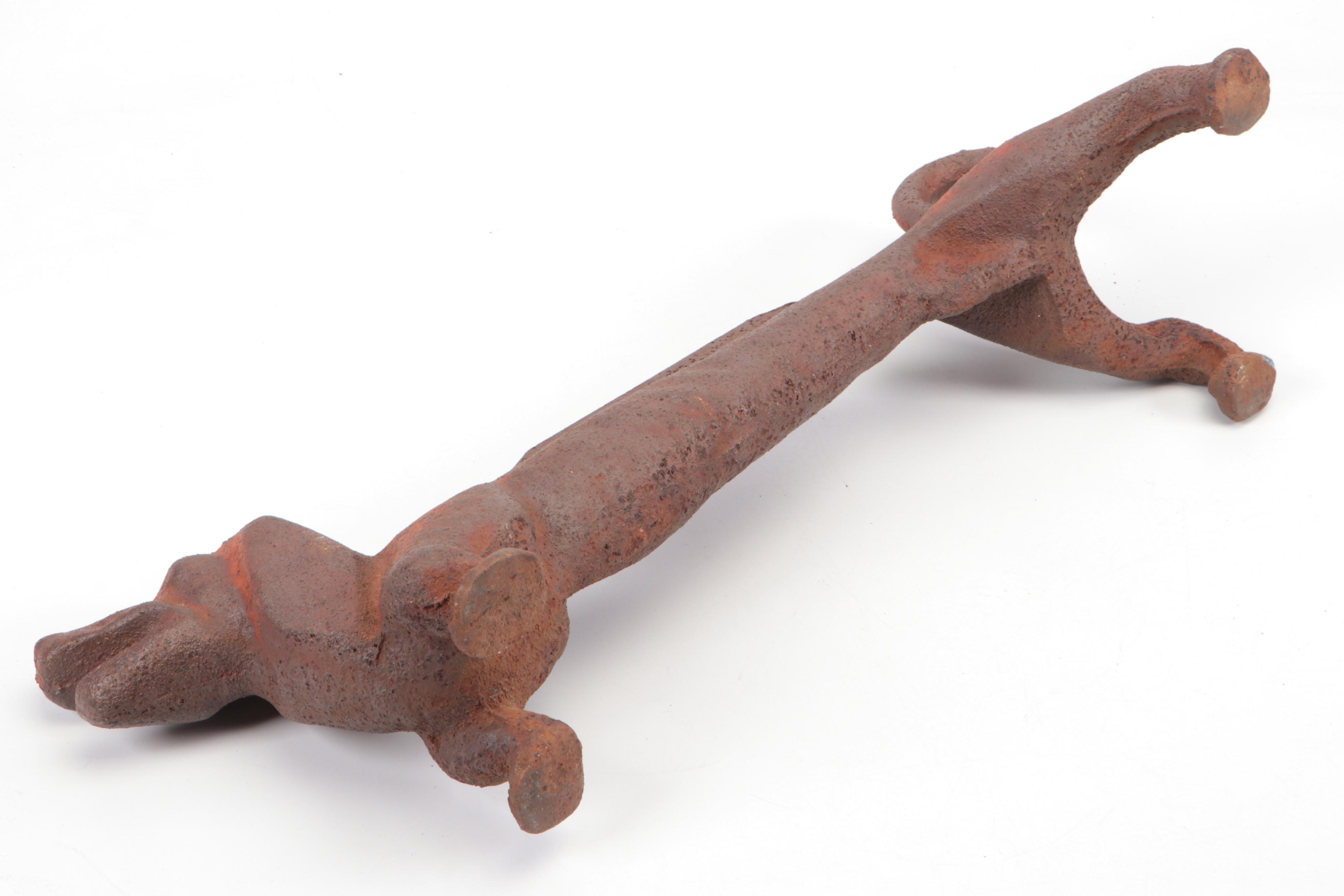 Cast Iron Hound Dog Boot Scraper Doorstop