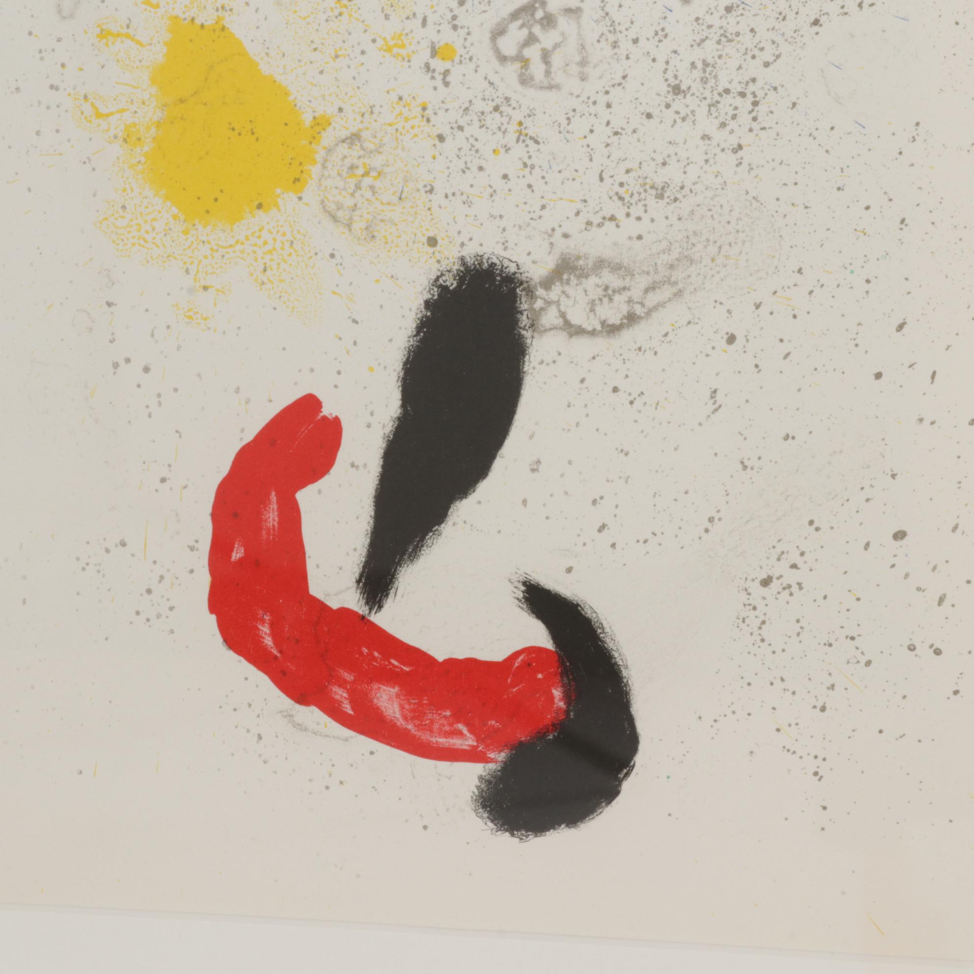 Joan Miró Color Lithograph for "Derrière le Miroir," 1963