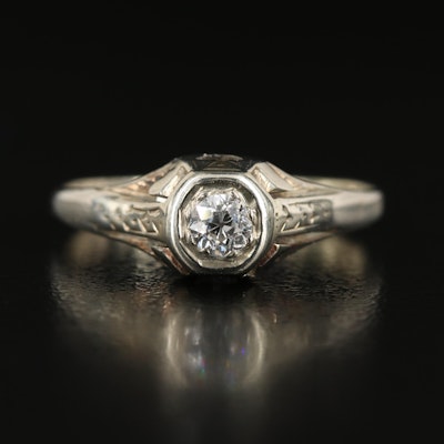 Antique 18K 0.15 CT Diamond Ring