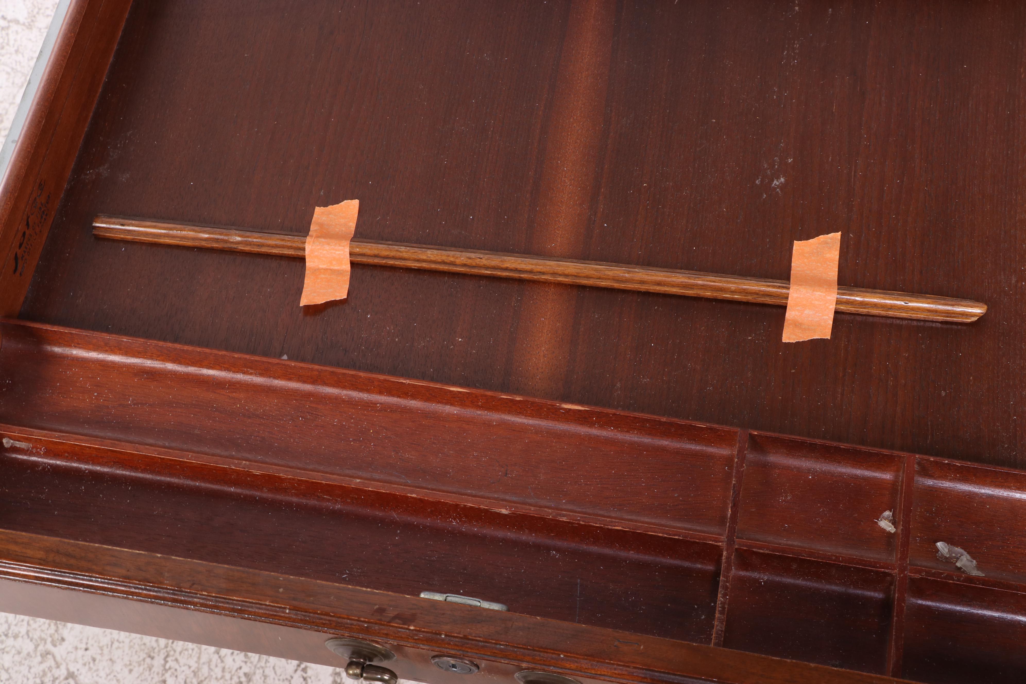 Chippendale Style Walnut Executive's Desk Plus Leather Desk Chair, Incl. Jofco