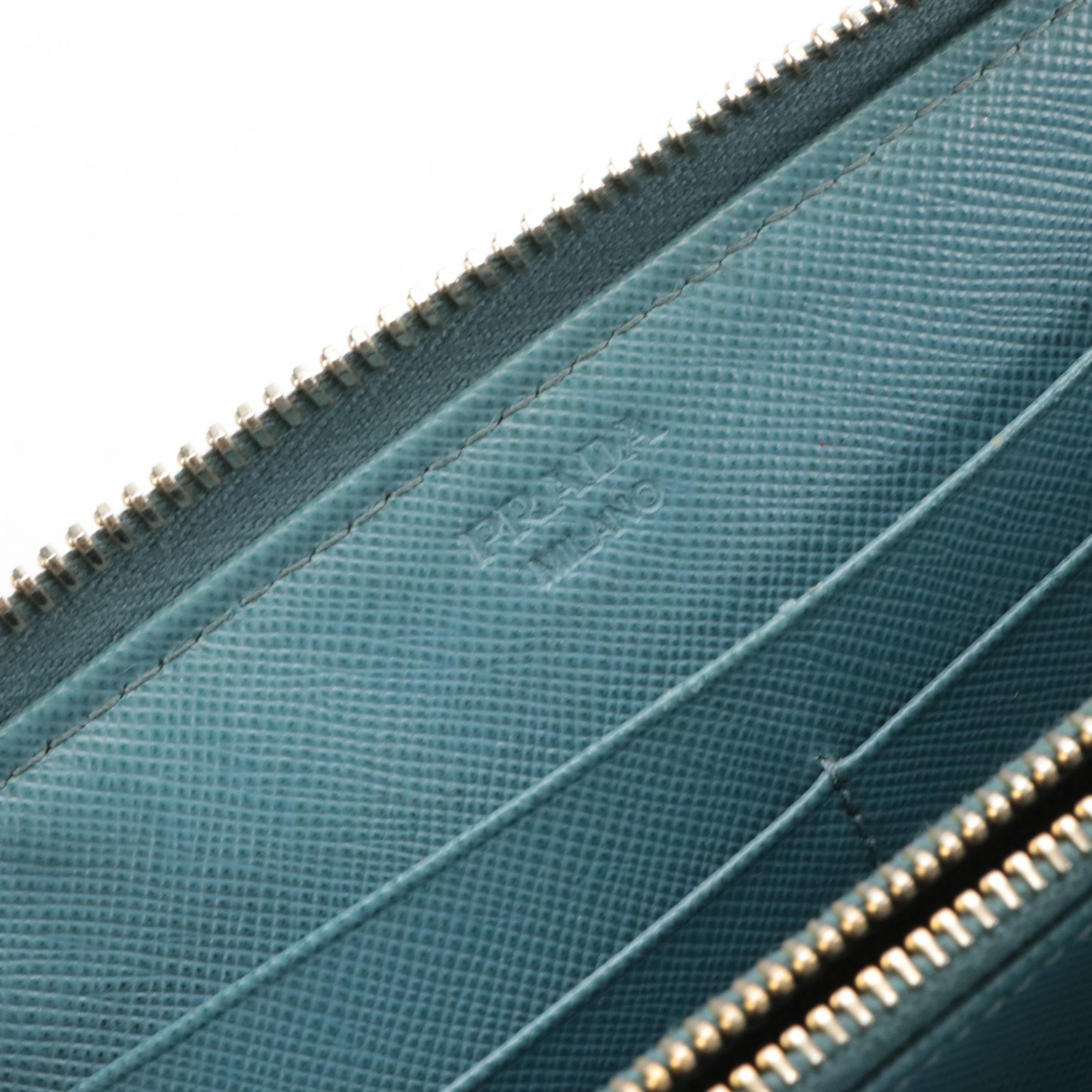 Prada Zip-Around Wallet in Saffiano Leather