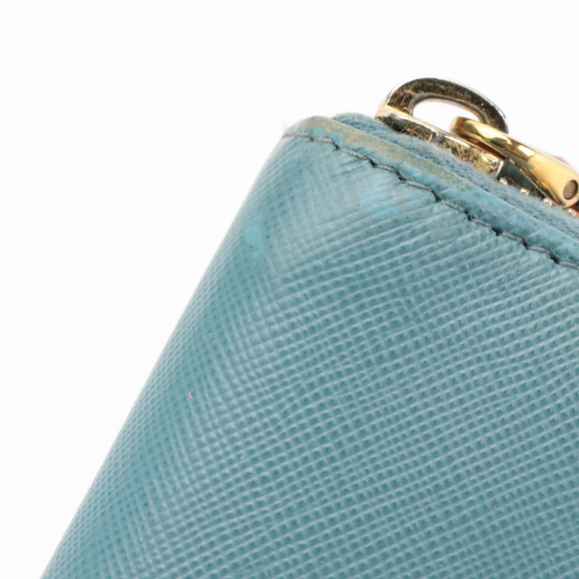 Prada Zip-Around Wallet in Saffiano Leather