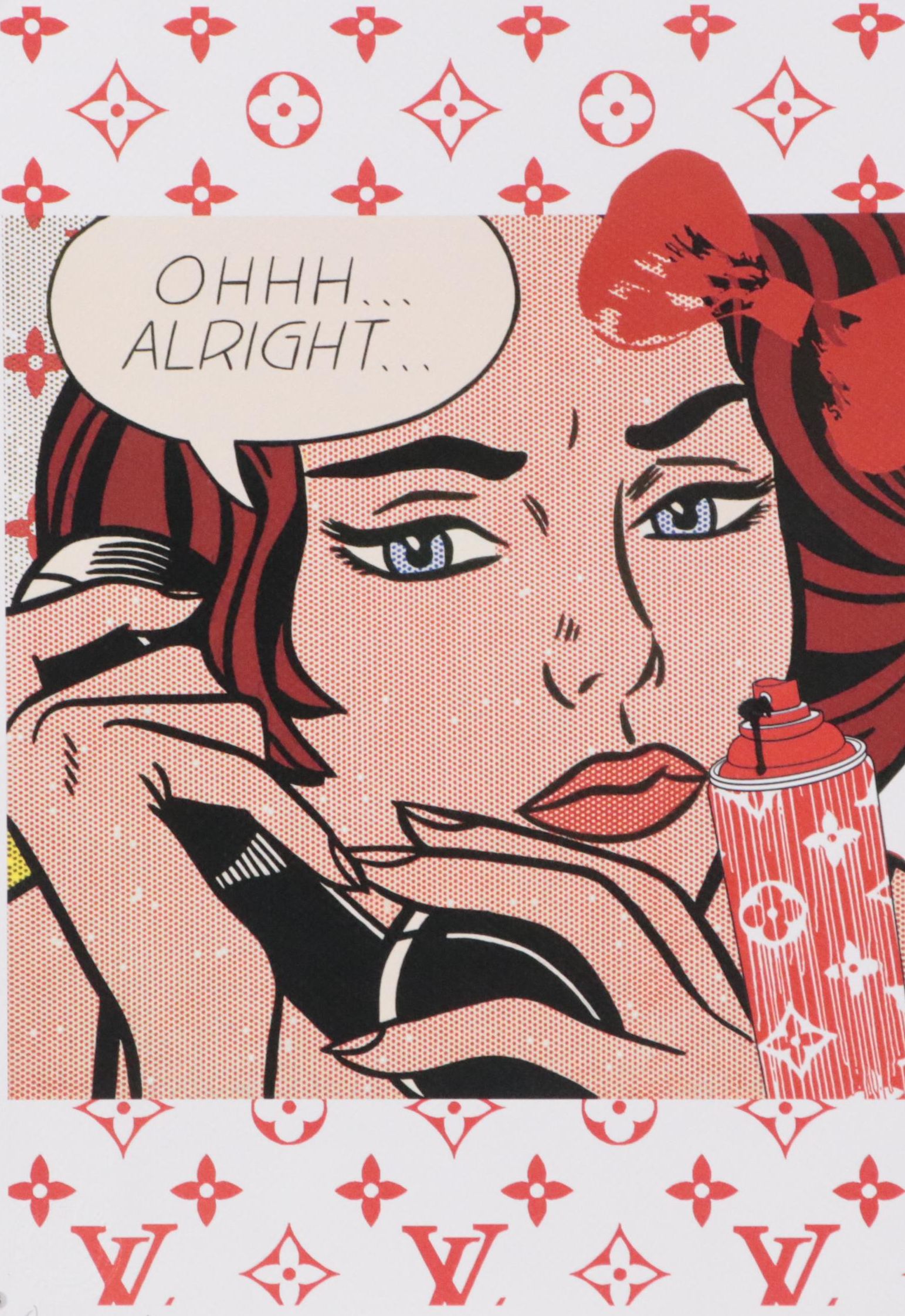 Death NYC Pop Art Graphic Print of Roy Lichtenstein x Louis Vuitton, 2023