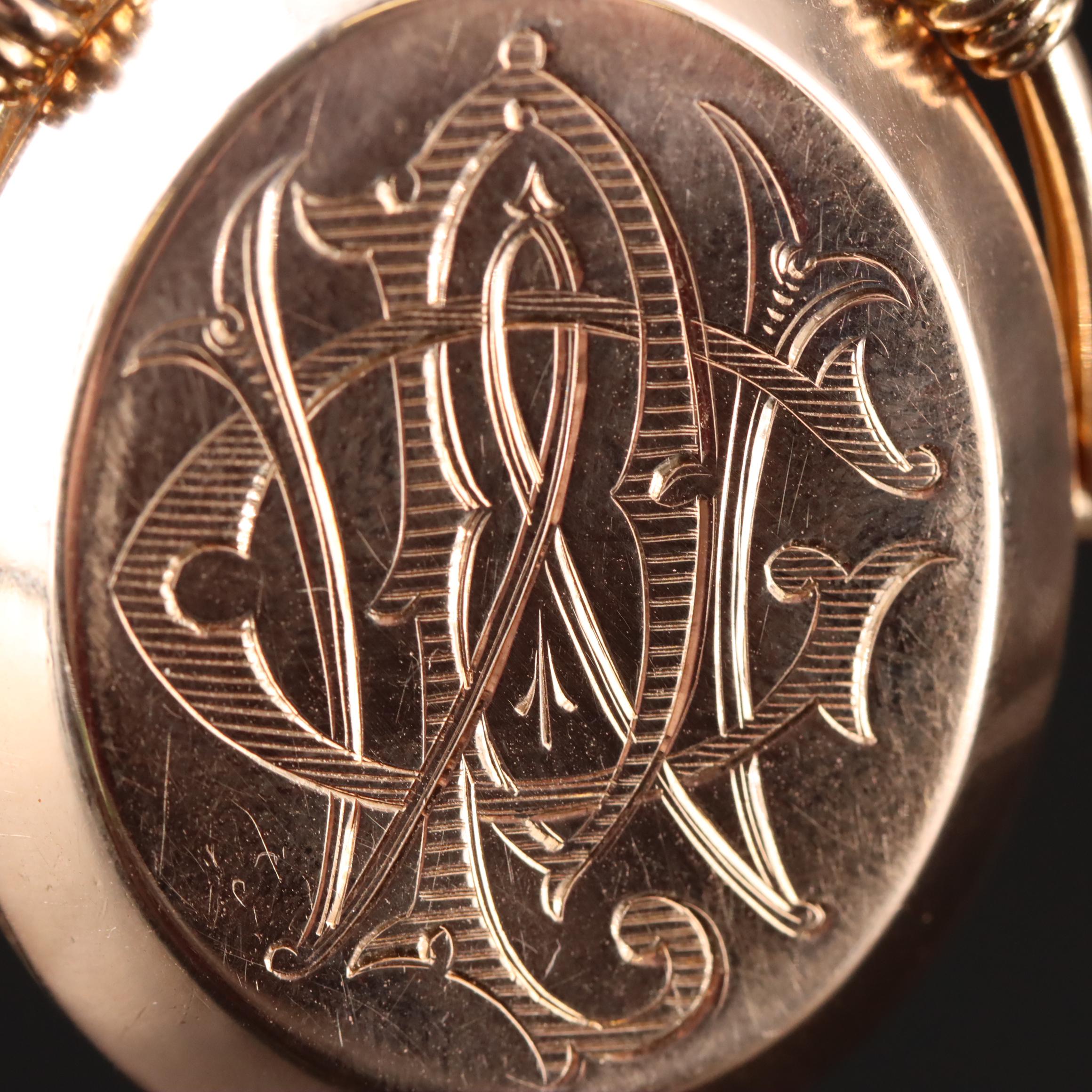 Antique 14K Carnelian Reversible Signet Locket