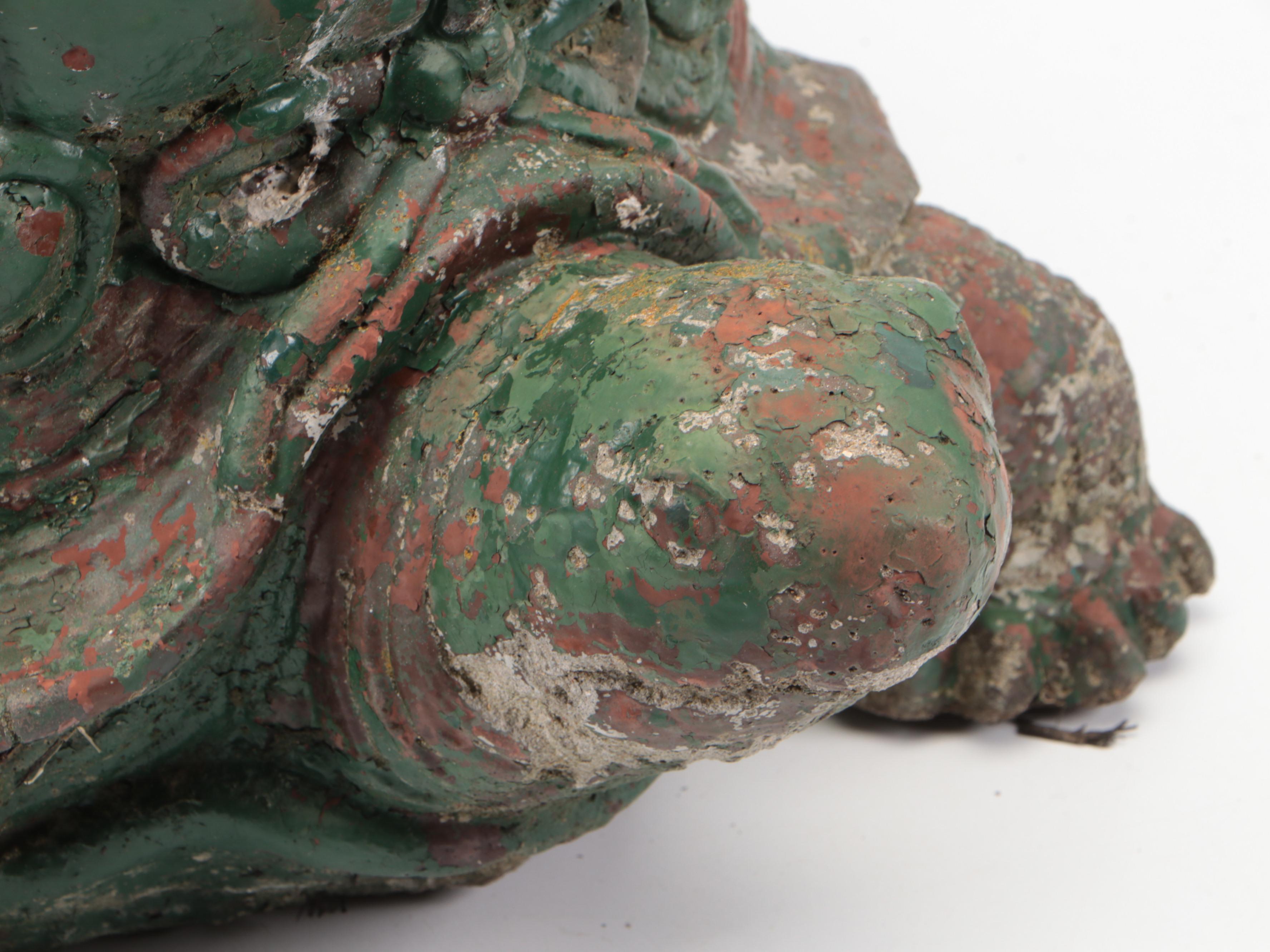 Painted Concrete Turtle Planter